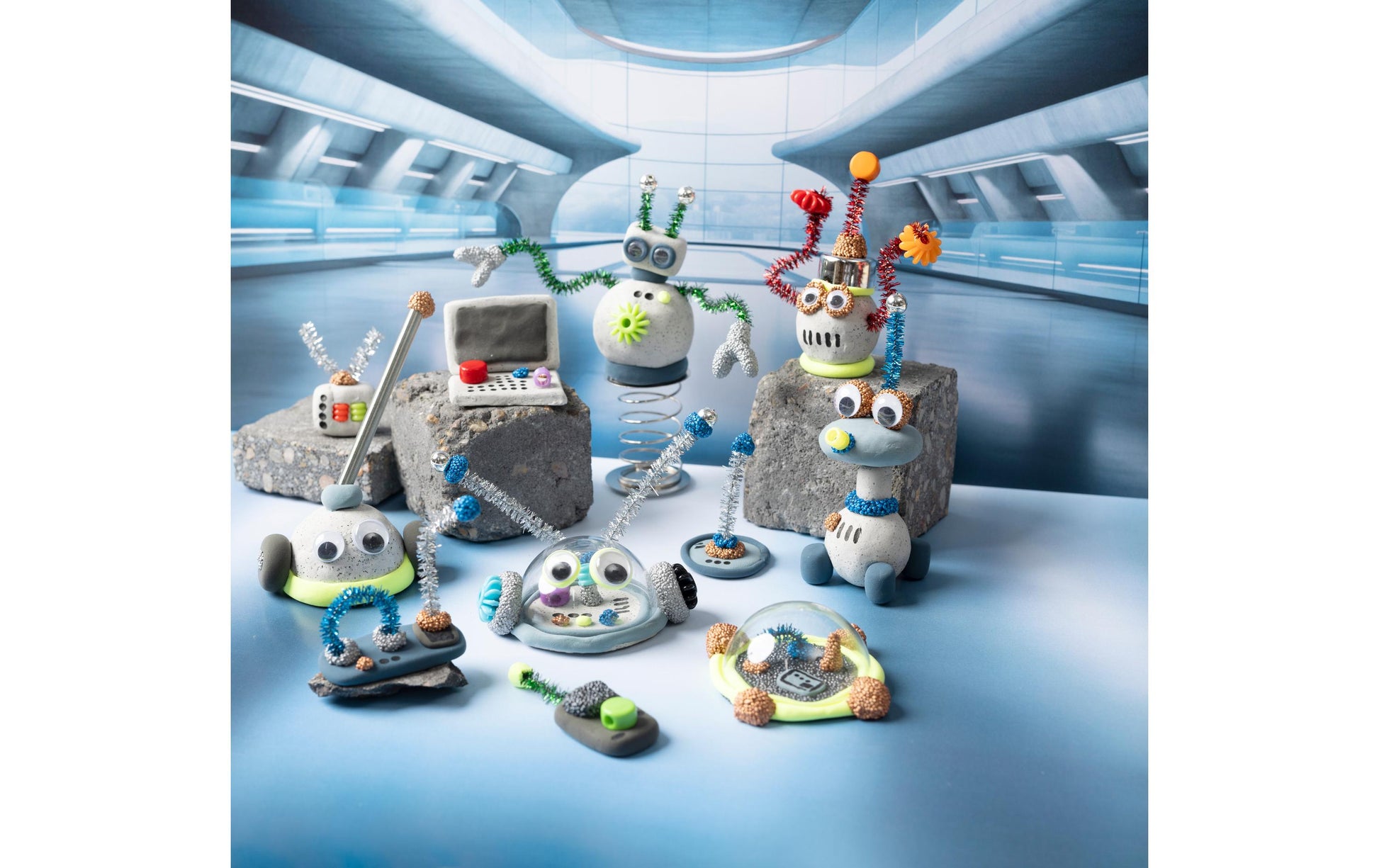 Creativ Company Knete-/Modelliermasse-Set – Roboter – ab 6 Jahren