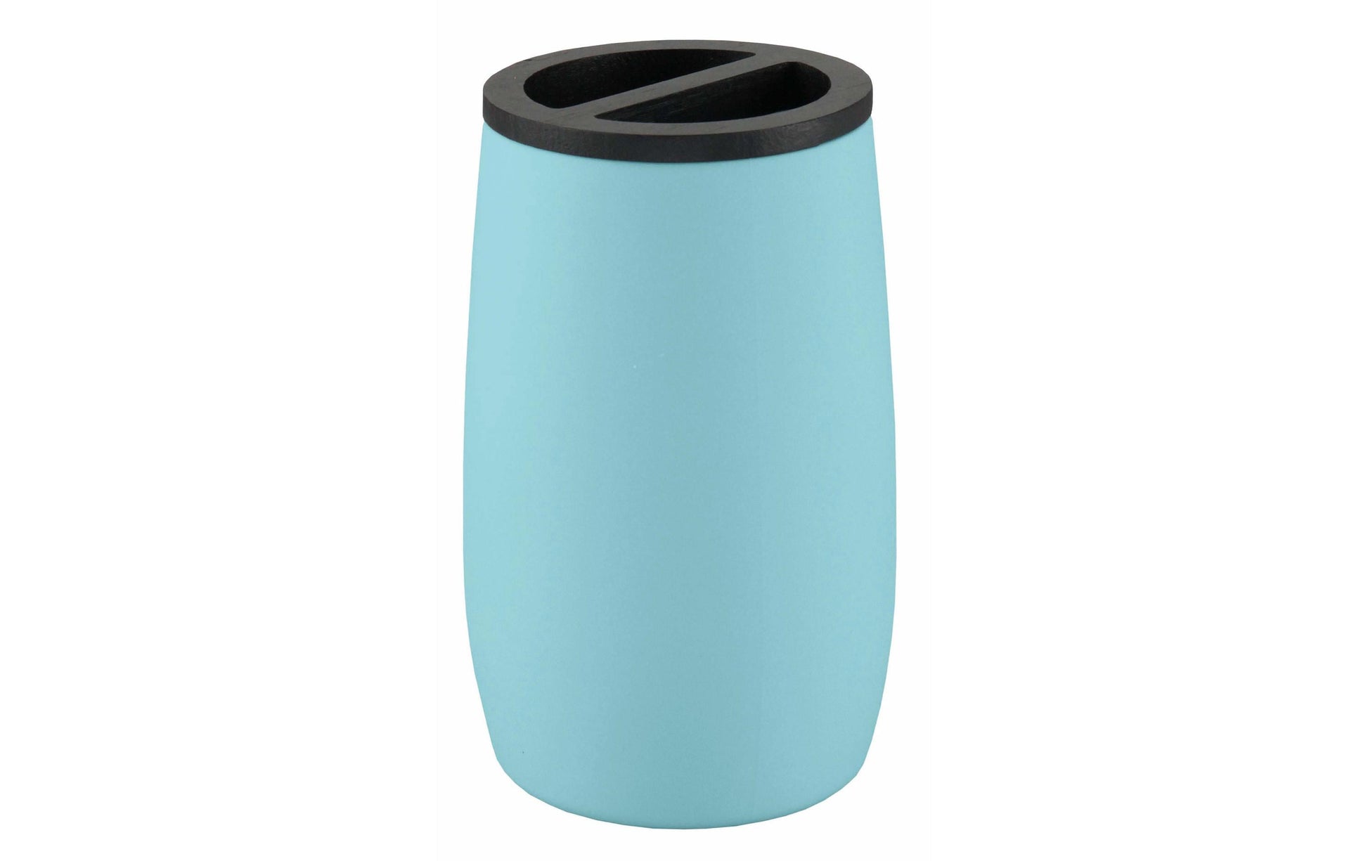 Kleine Wolke Zahnbürstenhalter Daily – ABS, Bambus, 7,4×7,4×12,2 cm, Türkis