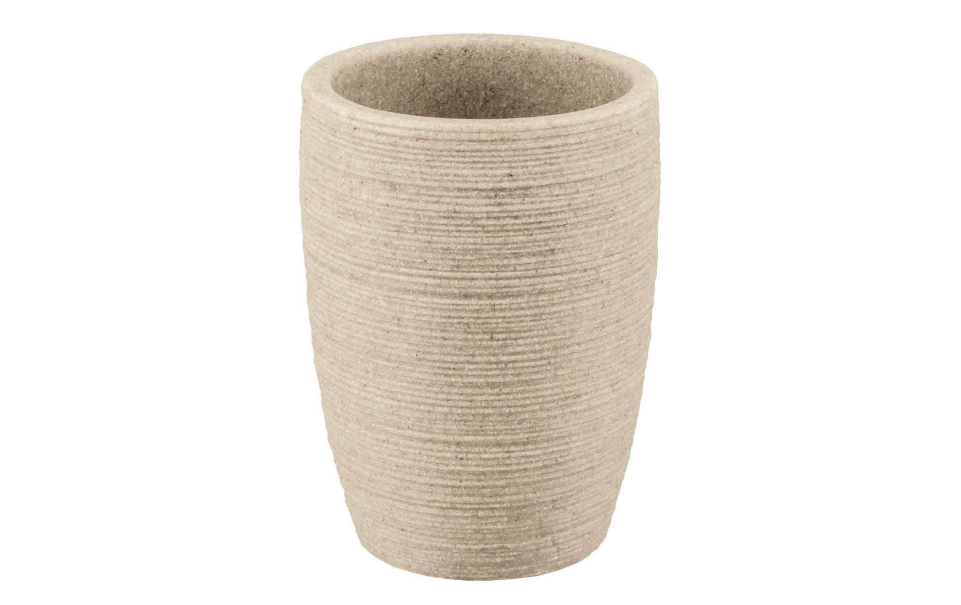 Kleine Wolke Zahnputzbecher Sand – 7,5×7,5×10 cm, Polyresin, Beige