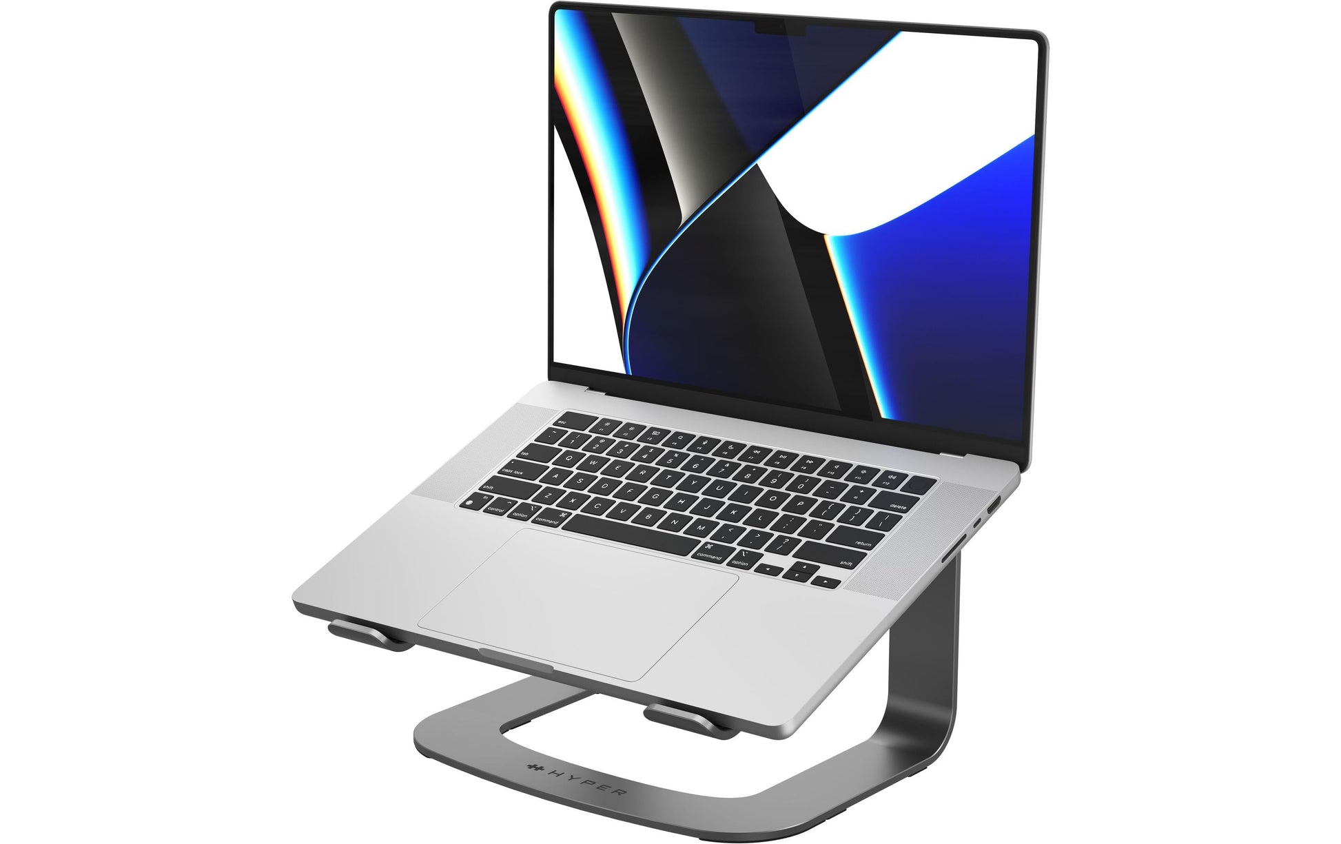 HYPER Laptop-Ständer – bis 16", rutschfest – Grau