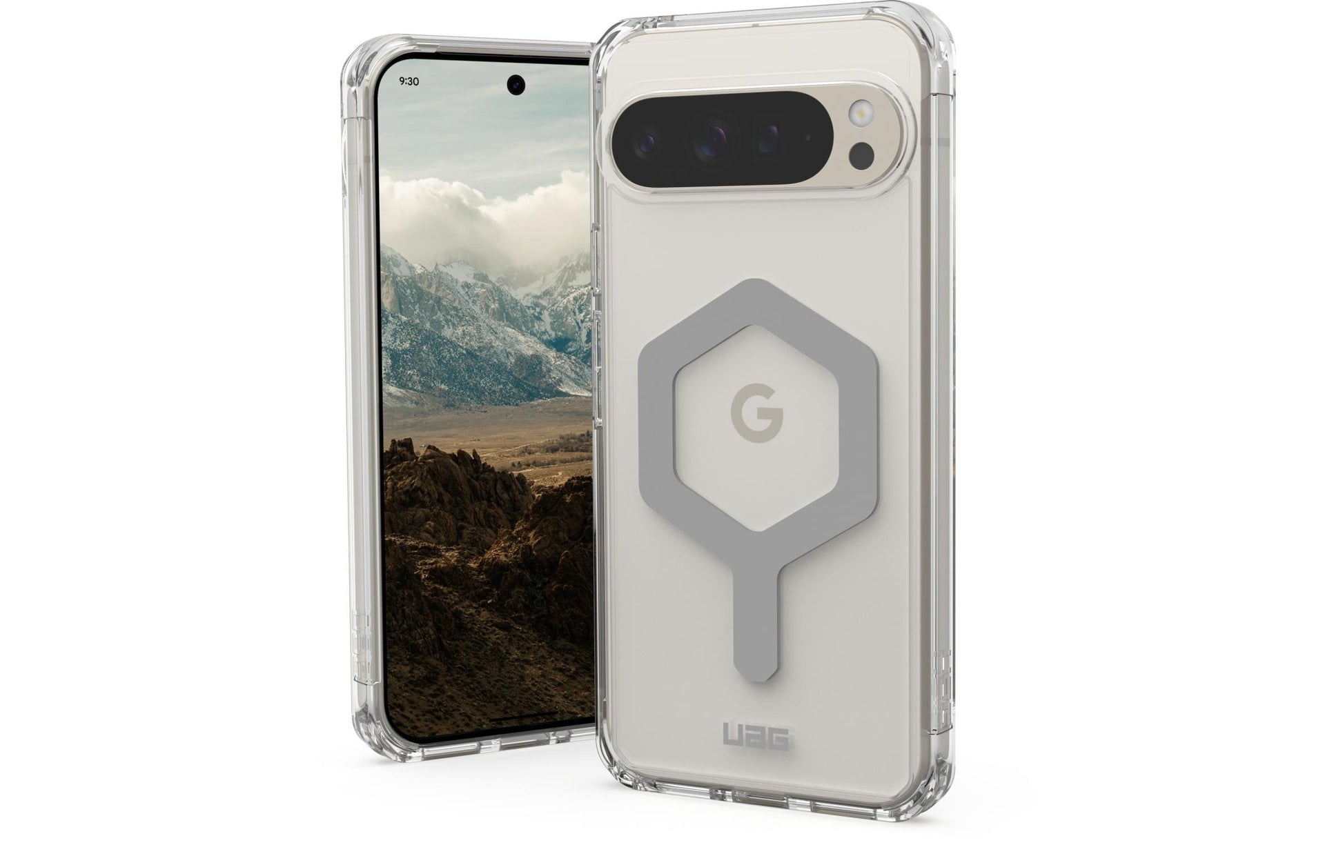 Urban Armor Gear UAG Plyo Pro Backcover – für Google Pixel 9 Pro XL, TPU, Transparent / Silber, bis 4,8 m Sturzsicher