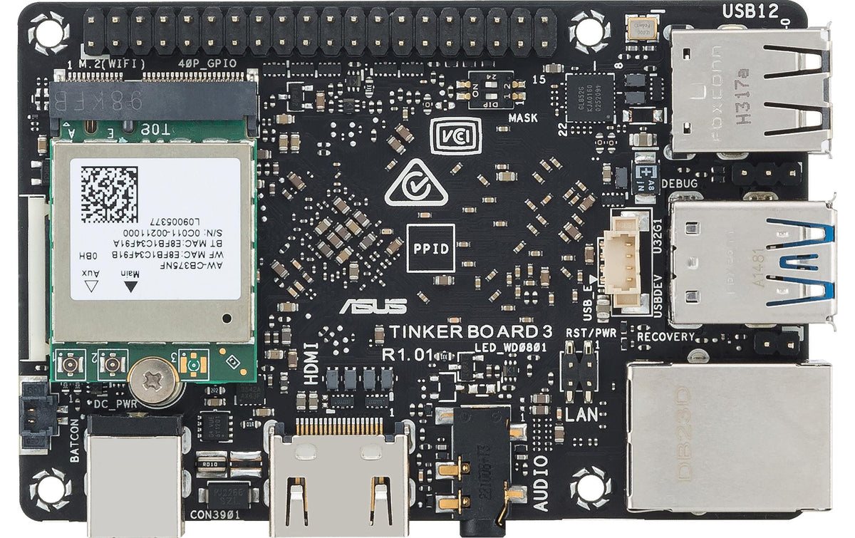 ASUS Tinker Board 3 – Mainboard – Rockchip RK3566, 2 GB LPDDR4X