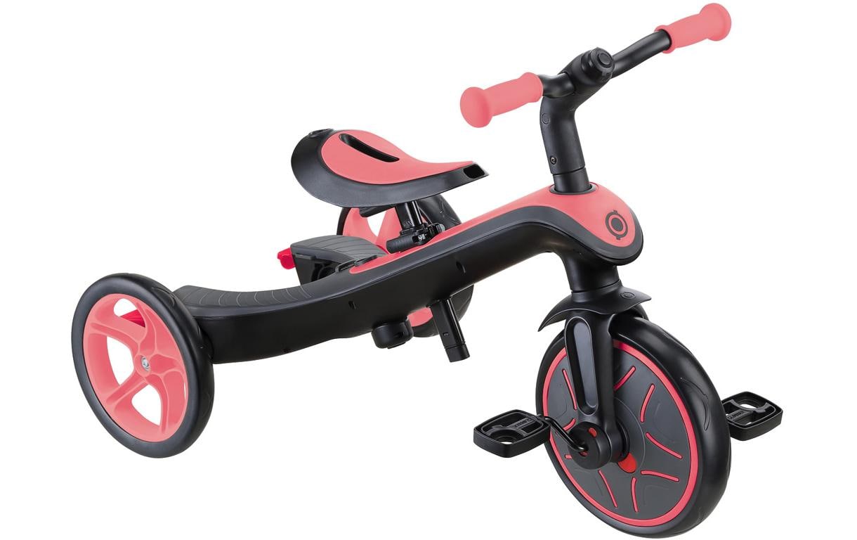 Globber Explorer 4 in 1 Dreirad – Schiebestange, verstellbarer Sitz – ab 10 Monaten – Rosa