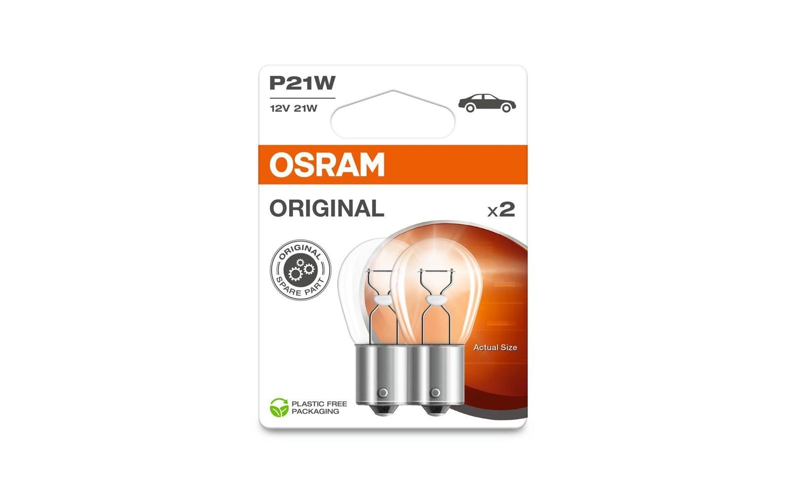 Osram Leuchtmittel P21W (BA15s) – 460 lm – 2‑Pack