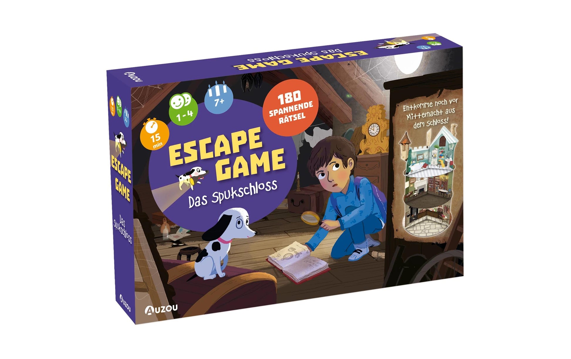 HUCH! HUCH Escape Game – Das Spukschloss – Lernspiel, 1–4 Spieler, ab 7 Jahren, 15 Min., DE