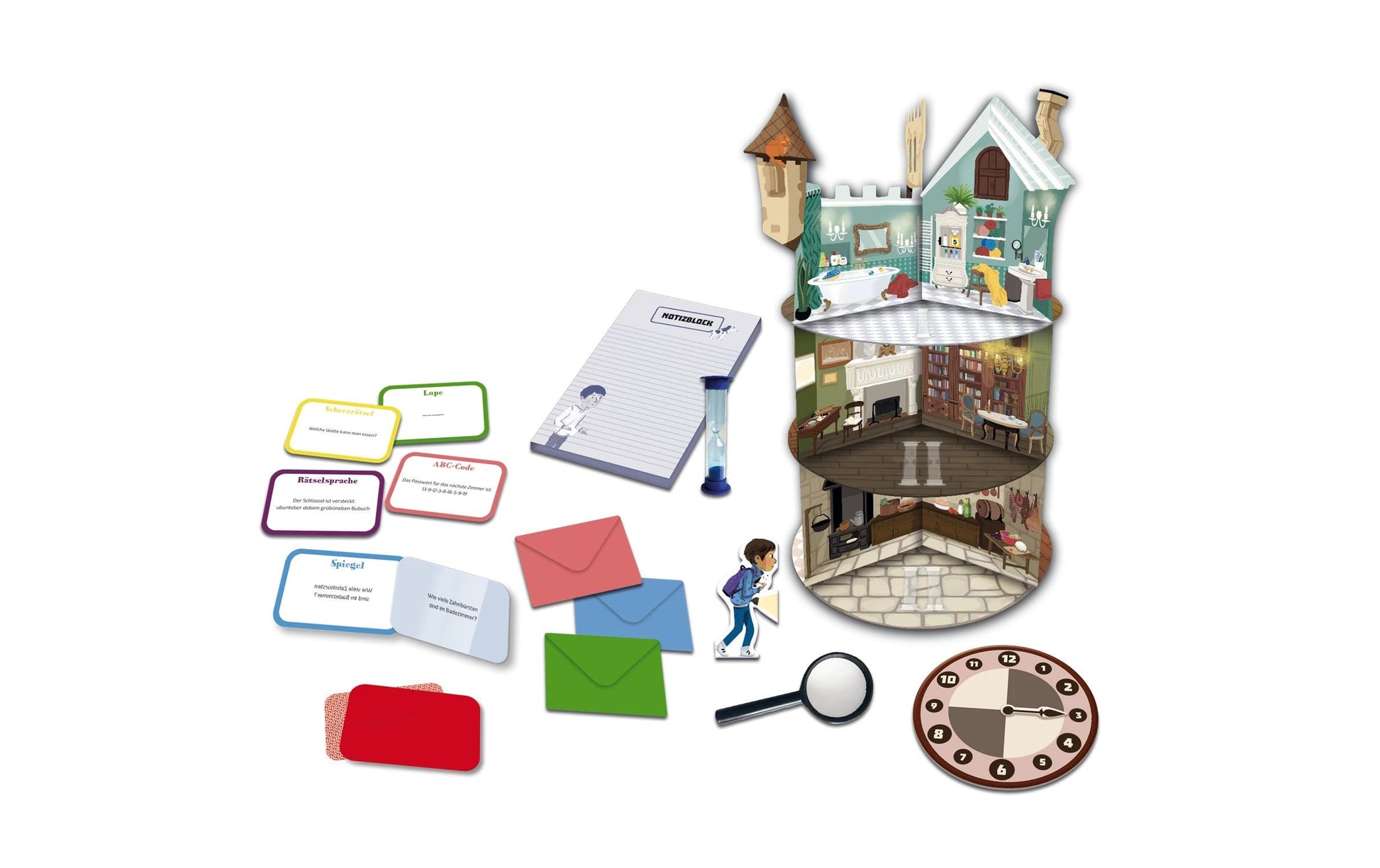 HUCH! HUCH Escape Game – Das Spukschloss – Lernspiel, 1–4 Spieler, ab 7 Jahren, 15 Min., DE