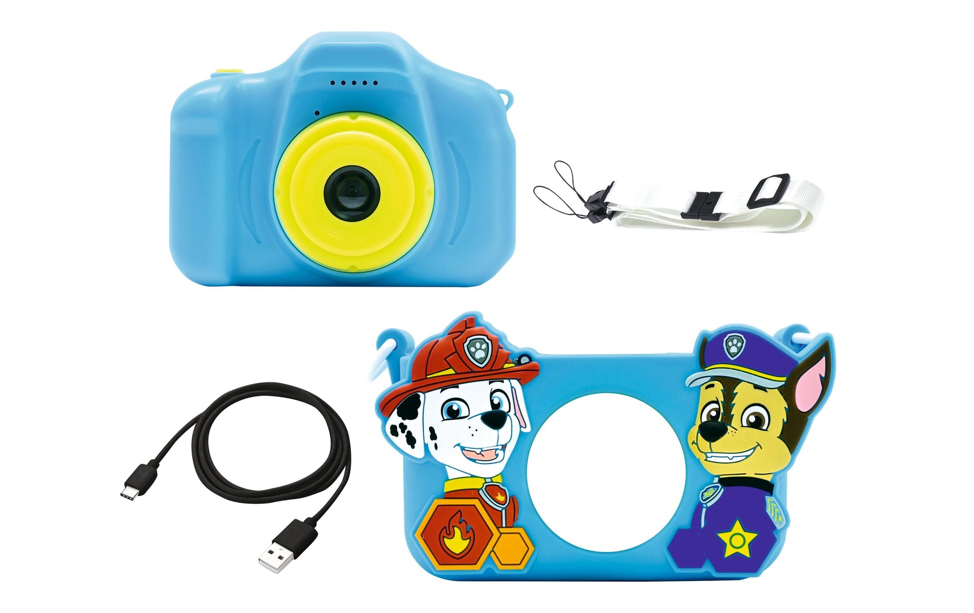 Lexibook Kinderkamera mit Schutz Paw Patrol – Kompaktkamera, 5 MP, Blau/Gelb