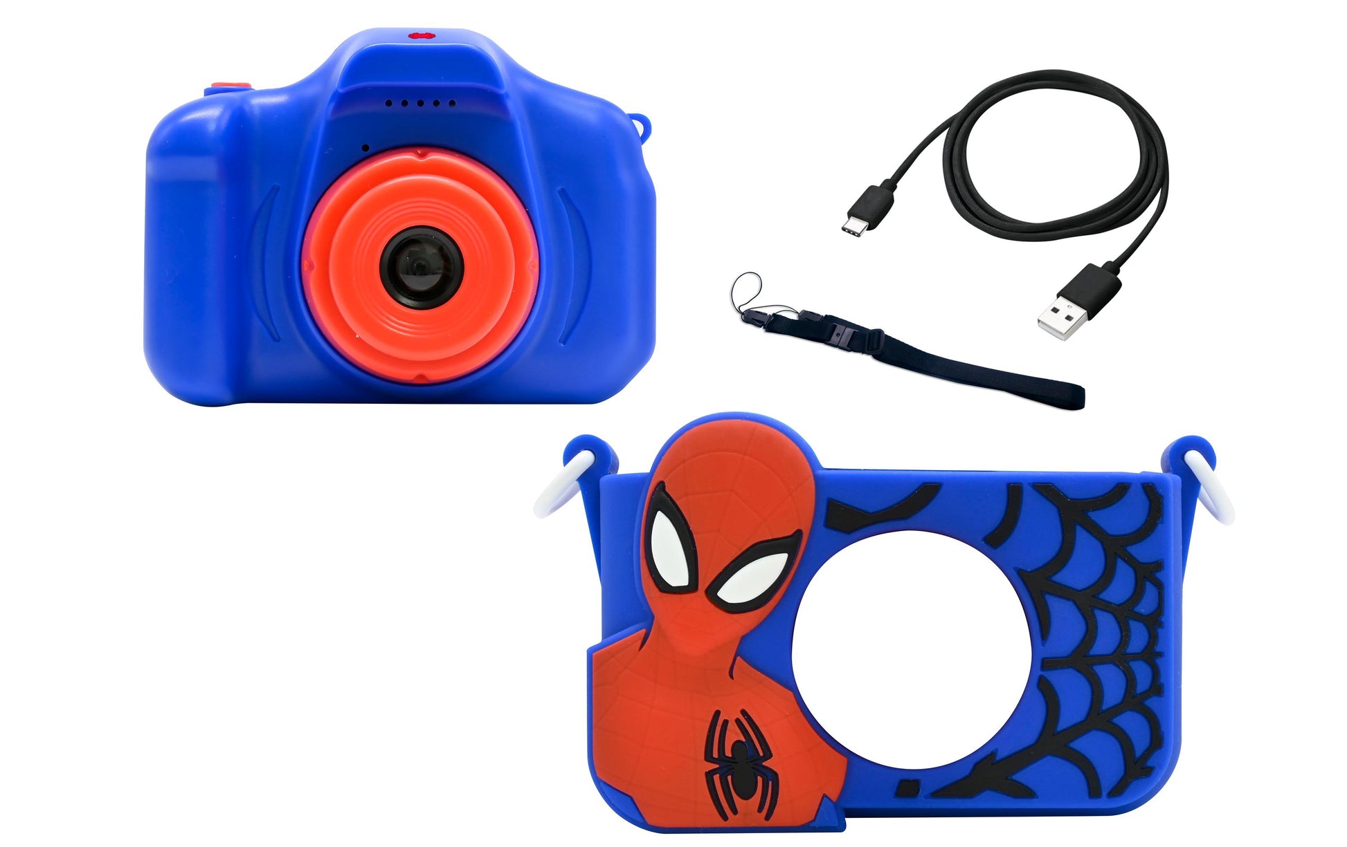 Lexibook DJ078SP Digitalkamera (Kinder) – Spider-Man – 5 MP, 1080×960 Video – 9,8×4,6×6,5 cm – 1 Stück – ab 3 Jahren