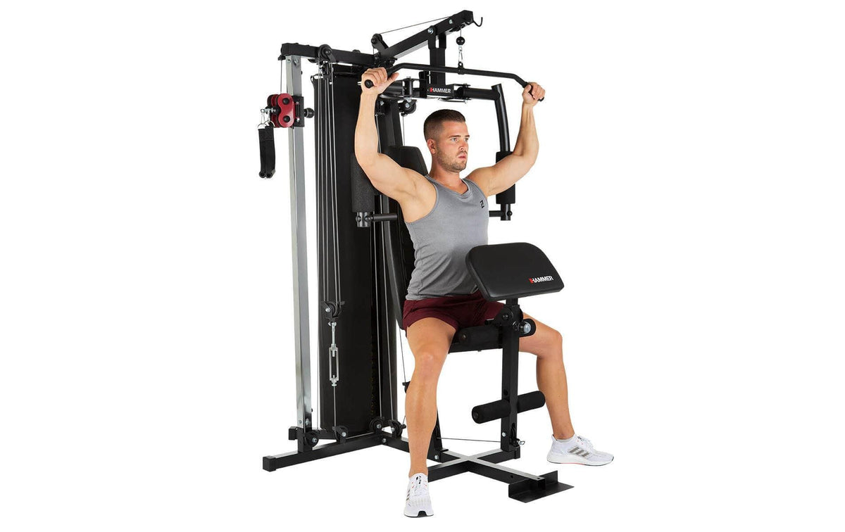 HAMMER Ferrum – Kraftstation TX2, Belastbarkeit 120 kg, 150 × 120 × 198 cm – Schwarz
