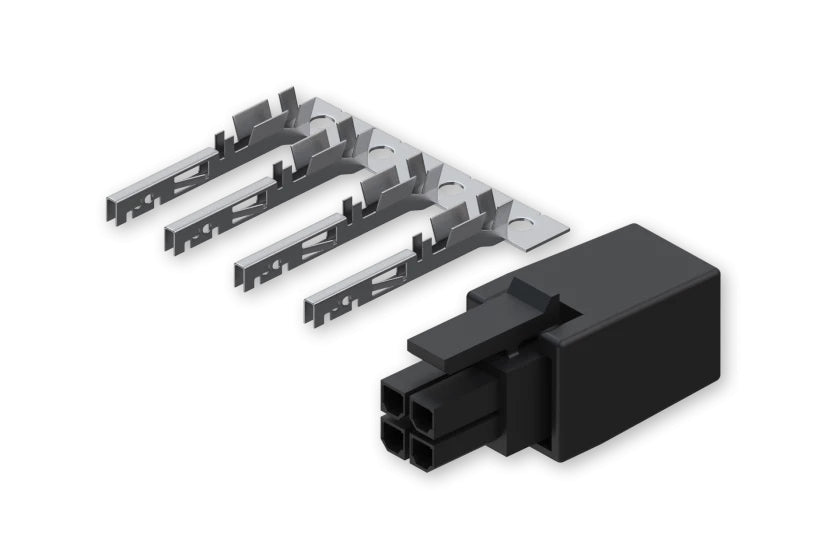 Teltonika PR4MK04K Einstufige Klemmleiste, 4-polig – 250 V, 5 A, Nylon, Schwarz