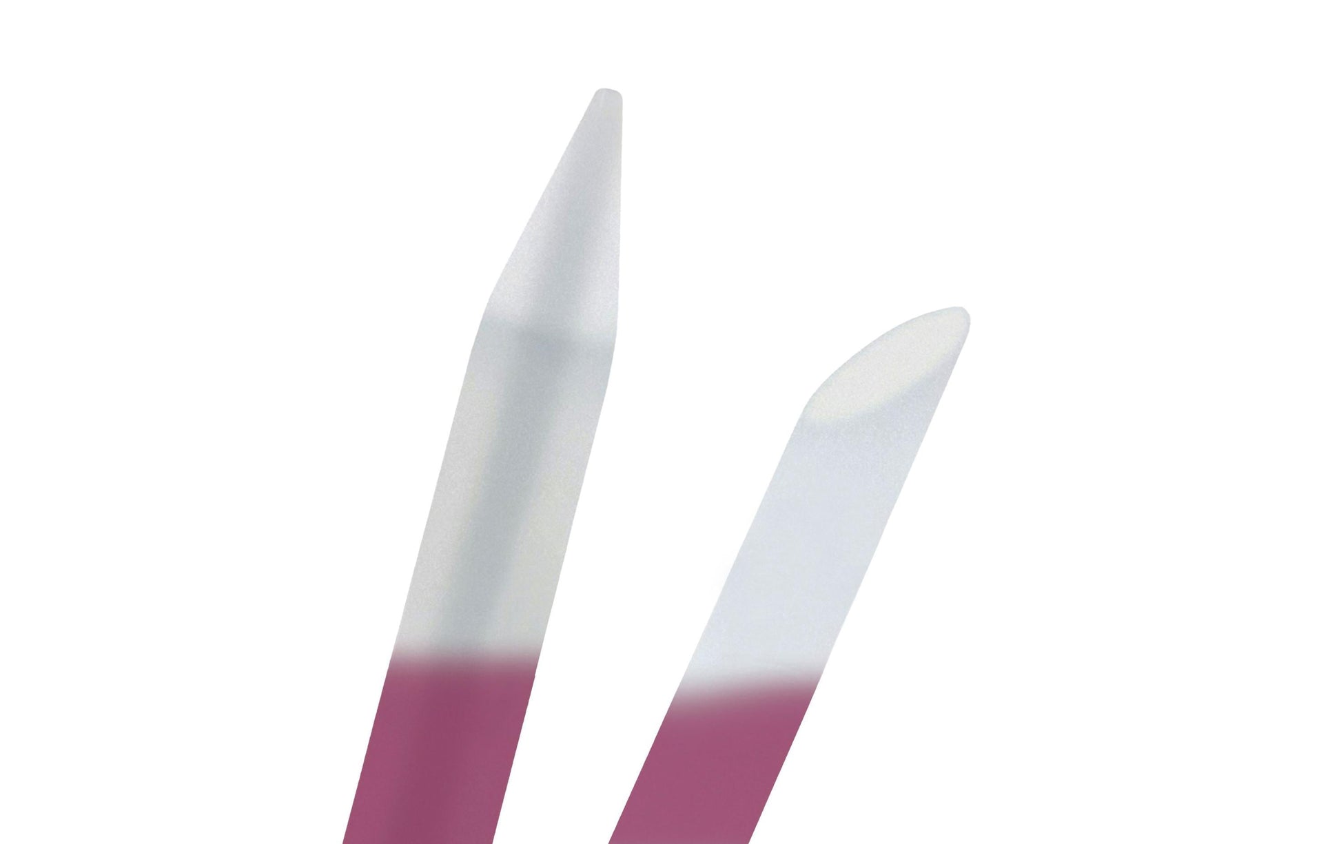 Ailoria Nagelfeilenset CONTOUR PRIME – Glasfeilen, 4 Stk – Kunstlederetui, Magenta