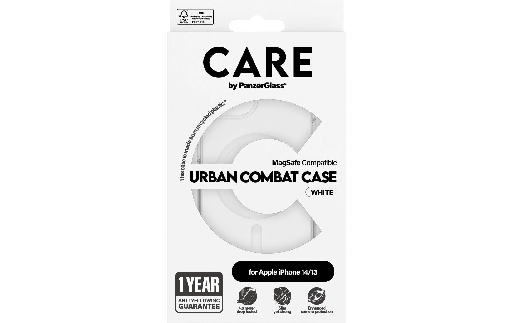 PanzerGlass CARE Flagship Backcover – für Apple iPhone 13/14, Kunststoff, Transparent, bis 4,8 m sturzsicher