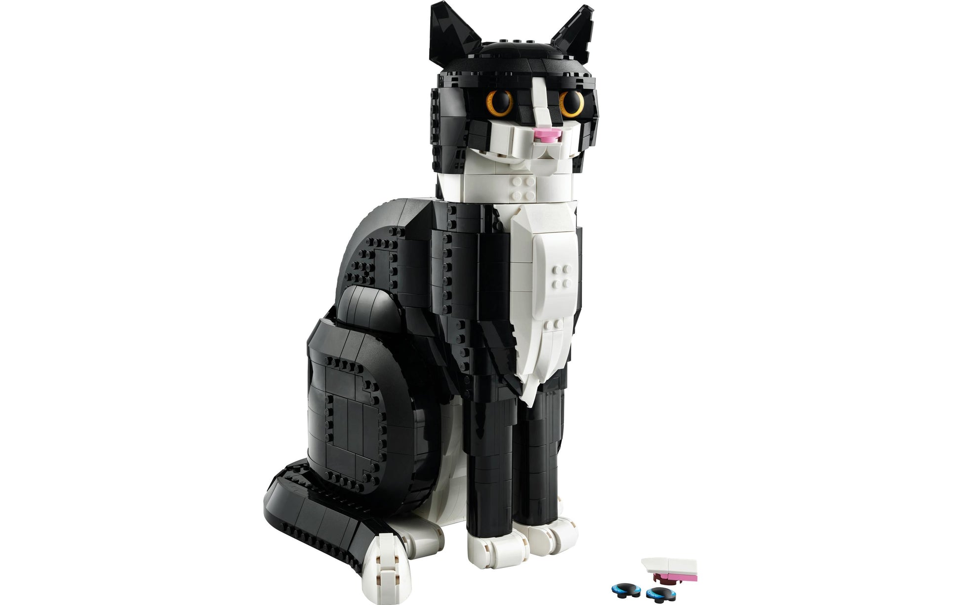 LEGO Ideas 3D Puzzle Schwarz-weisse Katze – 1710 Teile – 32 cm – ab 18 Jahren