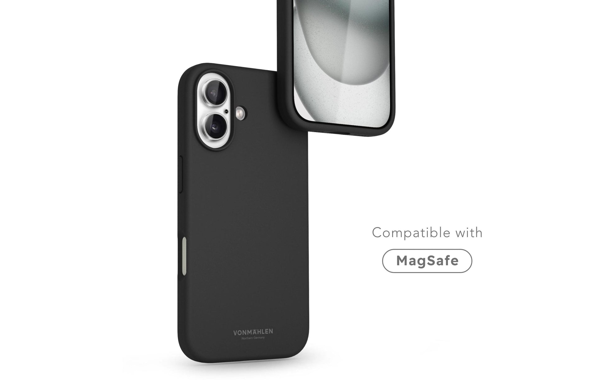 Vonmählen Backcover – für Apple iPhone 16, MagSafe, Silikon, Schwarz