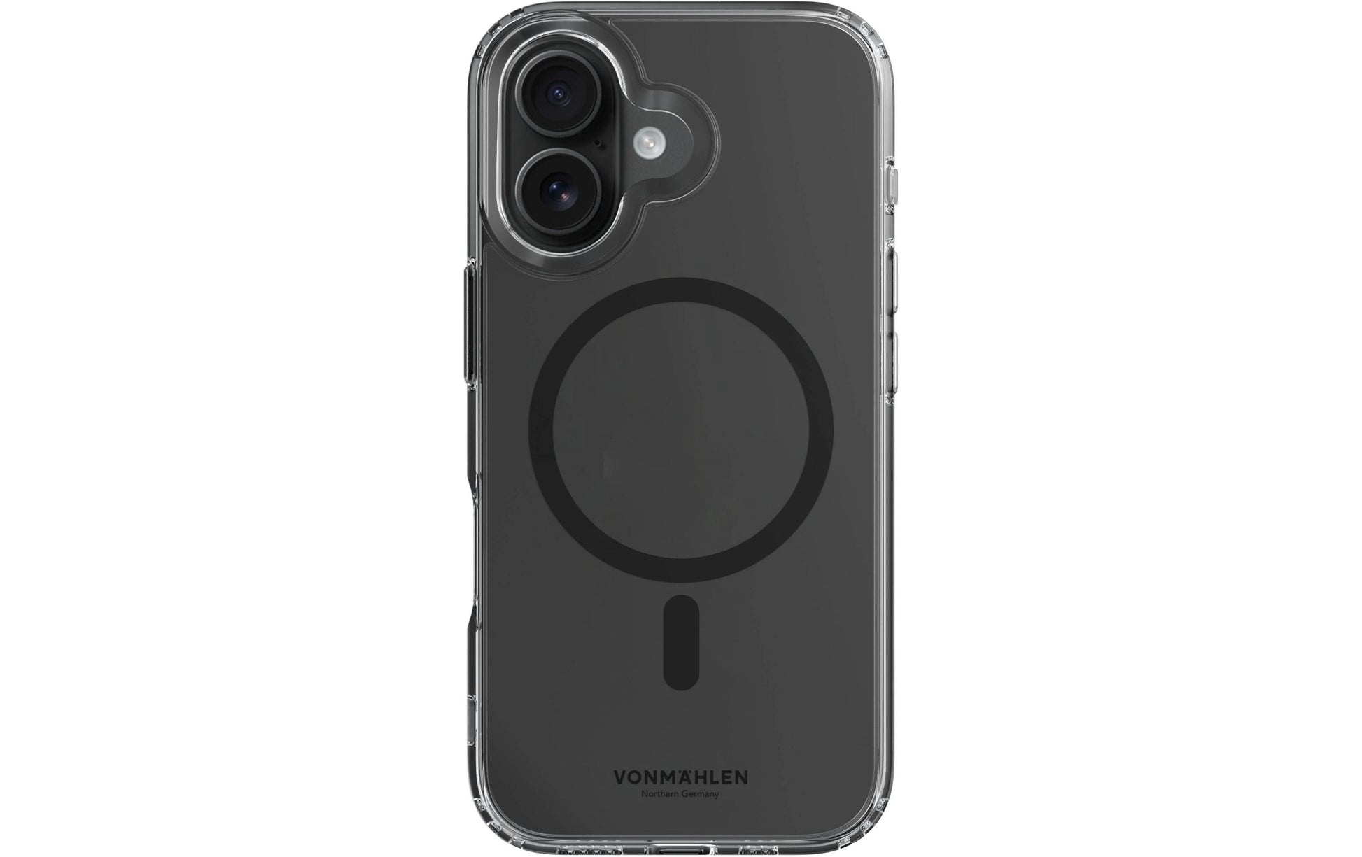 Vonmählen Backcover – für Apple iPhone 16, MagSafe, Kunststoff, schwarz/transparent