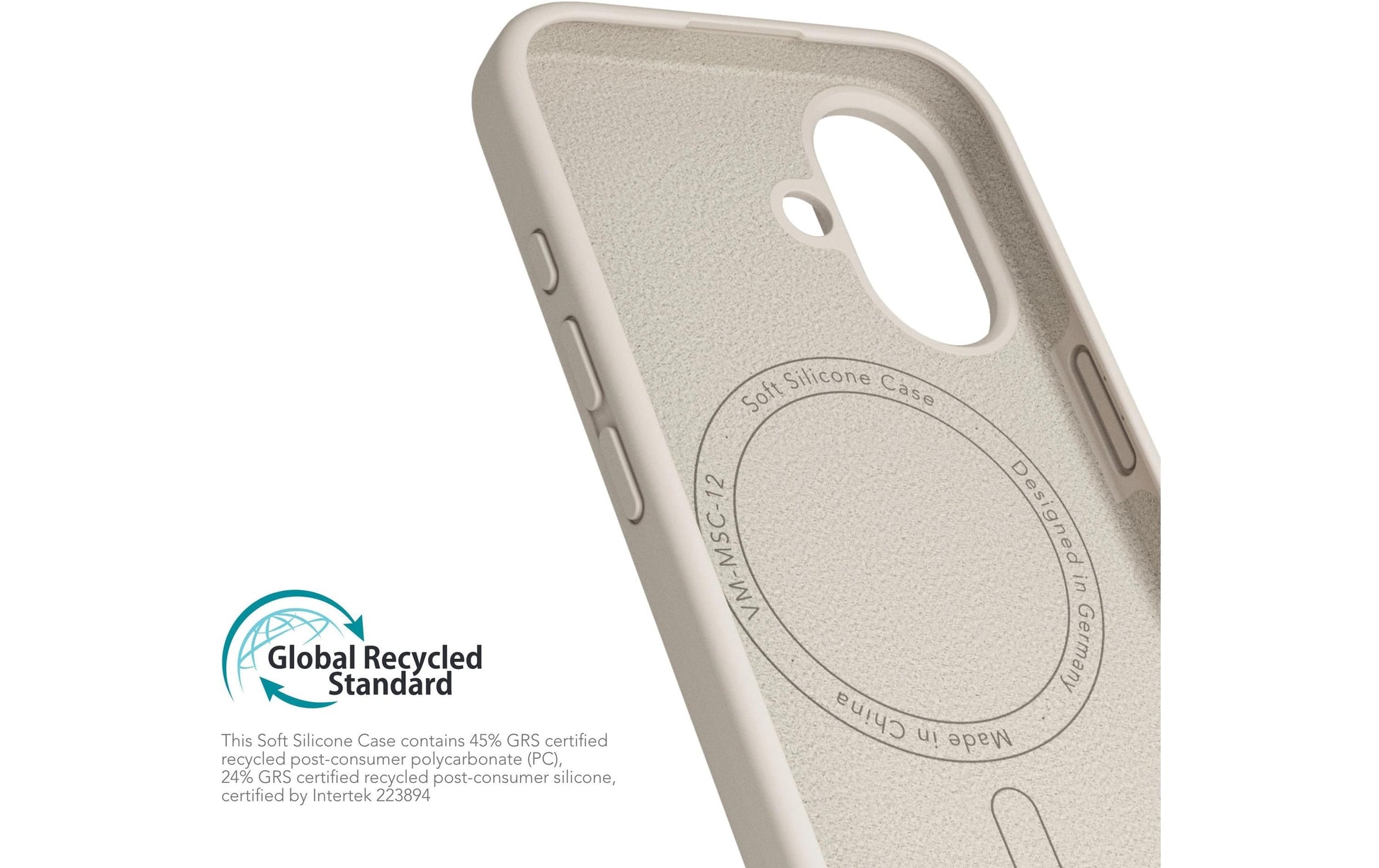 Vonmählen Soft Silikon Backcover – für Apple iPhone 16 Plus, MagSafe, Silikon, Beige