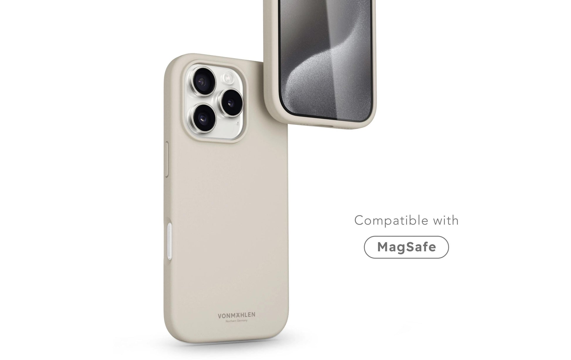 Vonmählen Backcover – für Apple iPhone 16 Pro Max – cremefarben – Silikon – MagSafe-kompatibel