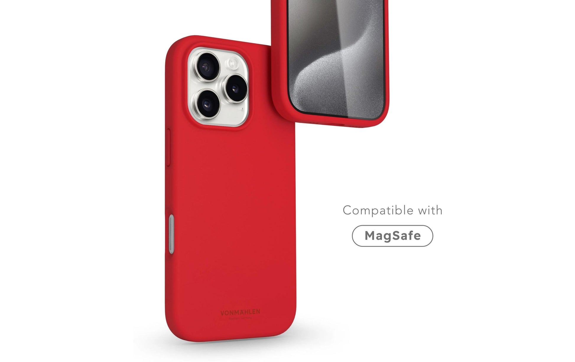 Vonmählen Backcover – für Apple iPhone 16 Pro – Firecracker – Silikon – MagSafe-kompatibel