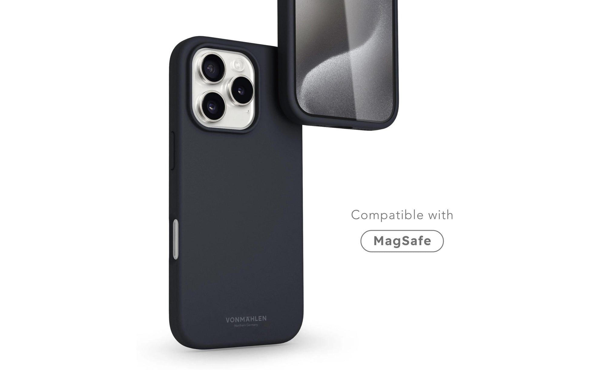 Vonmählen Soft Silicone – Backcover – für Apple iPhone 16 Pro Max – MagSafe, Silikon, Navy