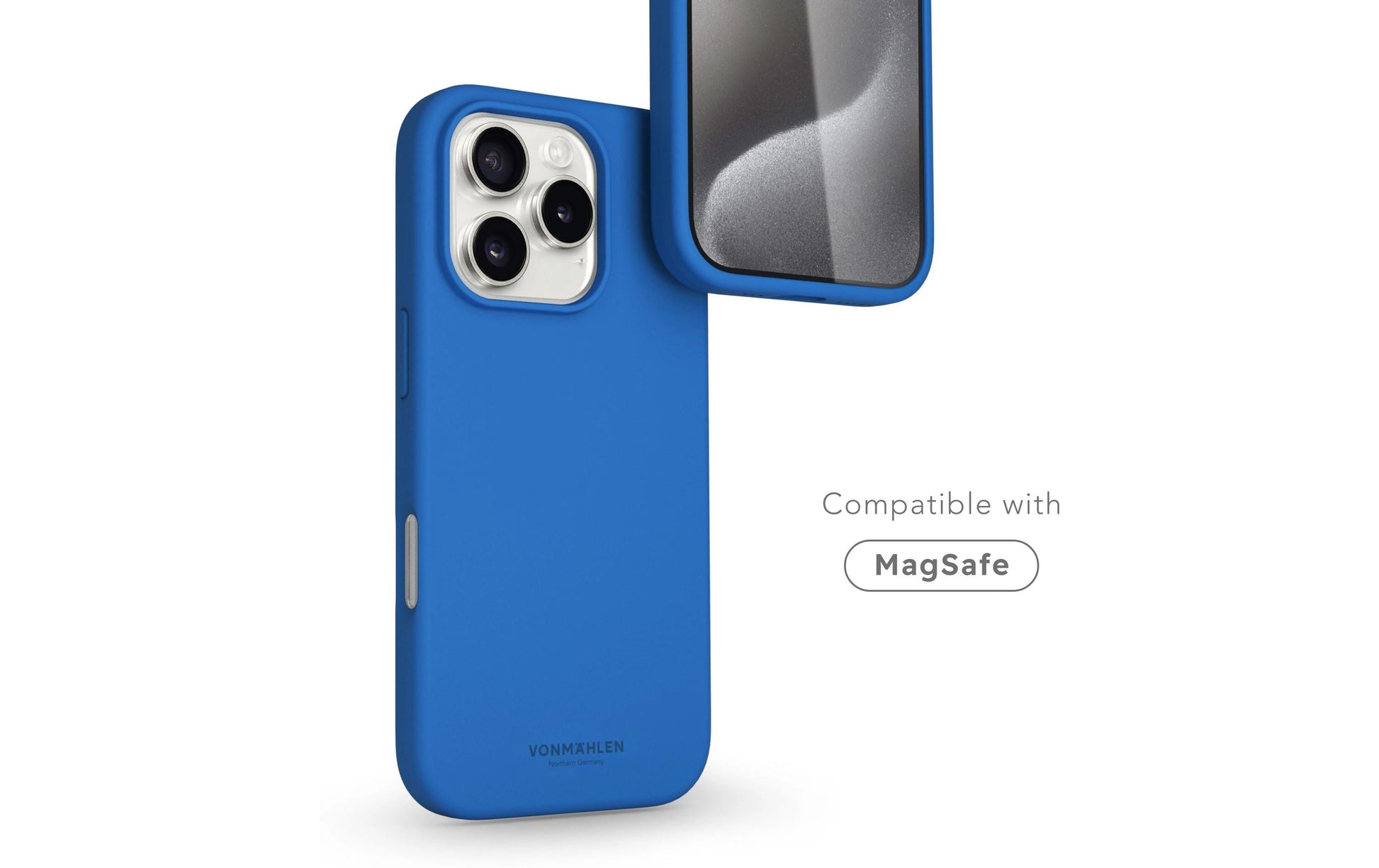 Vonmählen Soft Silikon Hülle – Rückcover – für Apple iPhone 16 Pro Max – MagSafe, Silikon, Sky Captain