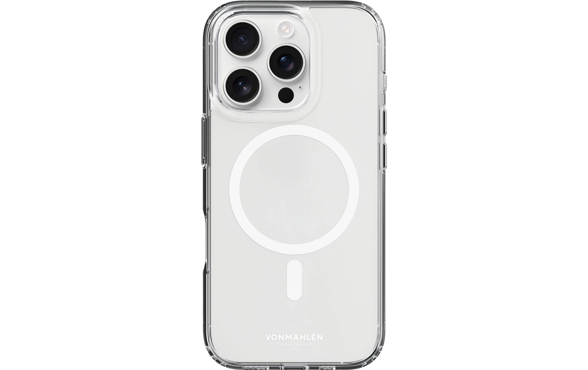 Vonmählen Backcover – für Apple iPhone 16 Pro – transparent/weiss – MagSafe-kompatibel