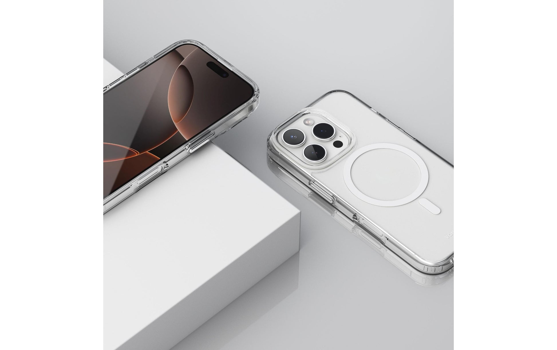 Vonmählen Backcover – für Apple iPhone 16 Pro – transparent/weiss – MagSafe-kompatibel