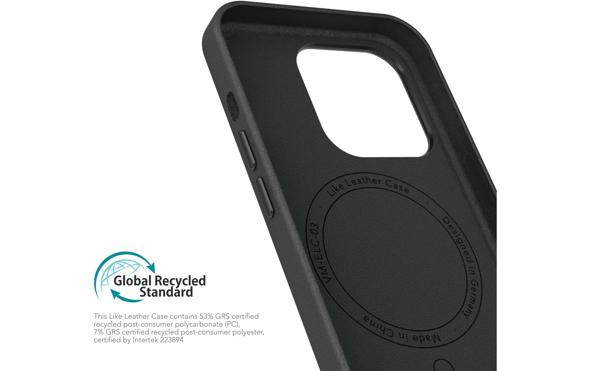 Vonmählen Like Leather Backcover – für Apple iPhone 16 Pro Max, MagSafe, Leder, schwarz