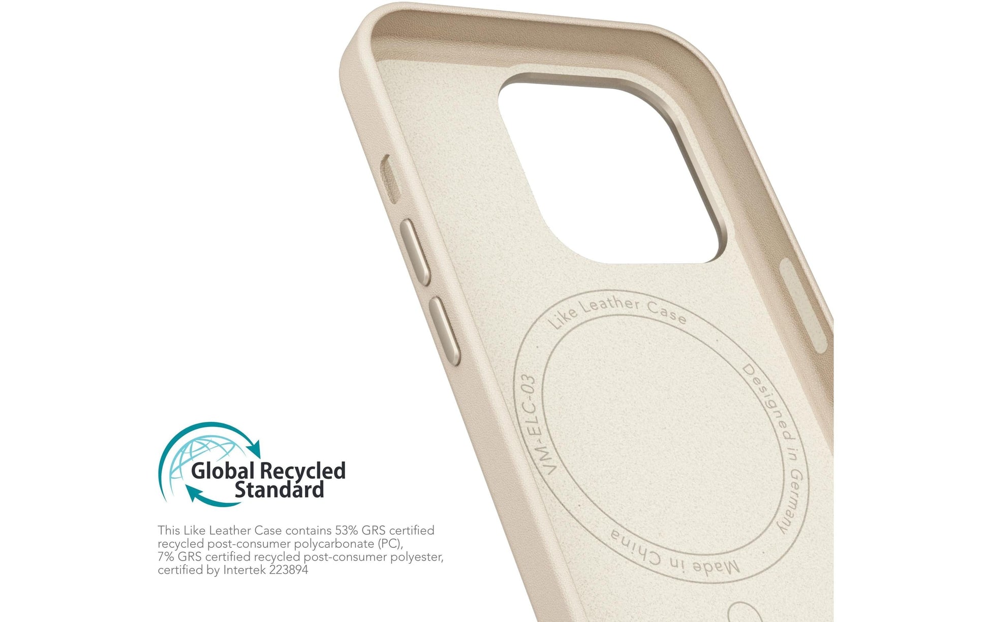 Vonmählen Backcover – für Apple iPhone 16 Pro Max – beige – Kunstleder – MagSafe-kompatibel