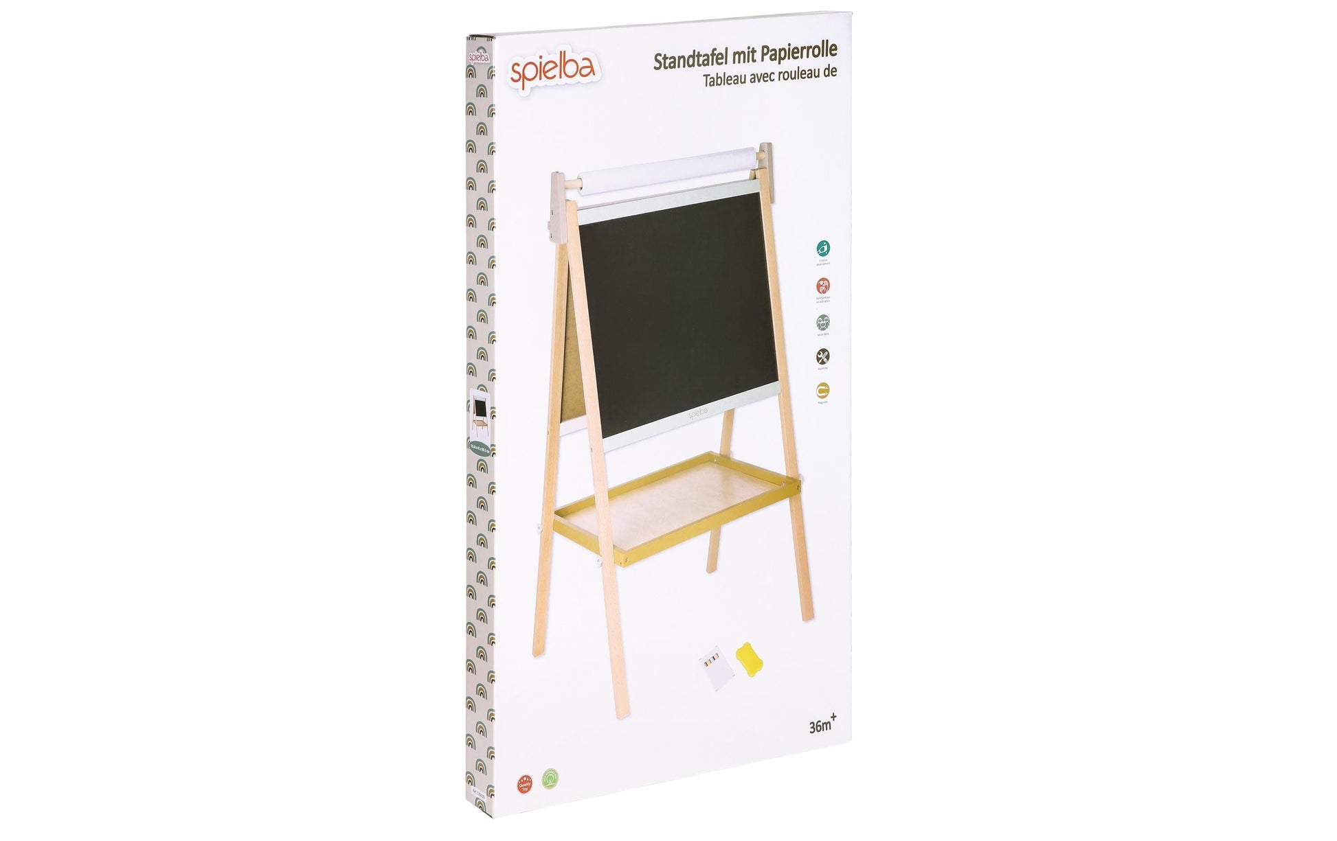 Spielba Holzspielwaren Standtafel – beige, 520 × 480 × 920 mm