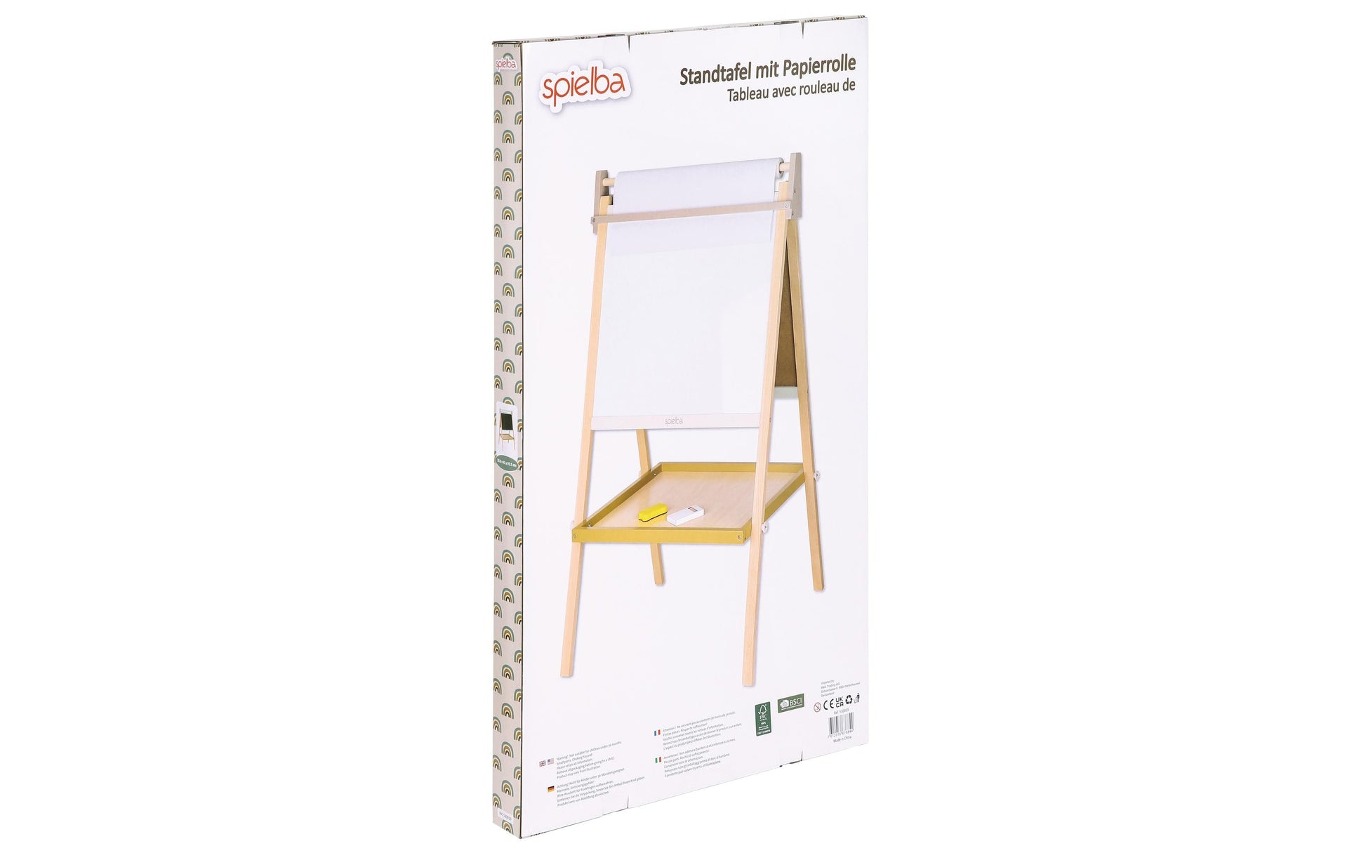 Spielba Holzspielwaren Standtafel – beige, 520 × 480 × 920 mm