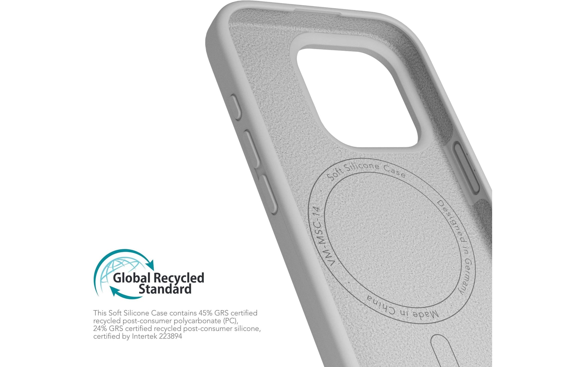 Vonmählen Backcover – für Apple iPhone 16 Pro Max, MagSafe, Silikon, Hellgrau