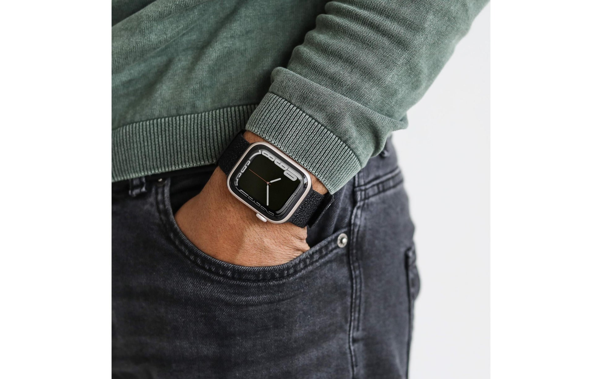 Vonmählen Fitness Loop 2 – Armband – für Apple Watch 40/41/42 mm, Schwarz, Nylon