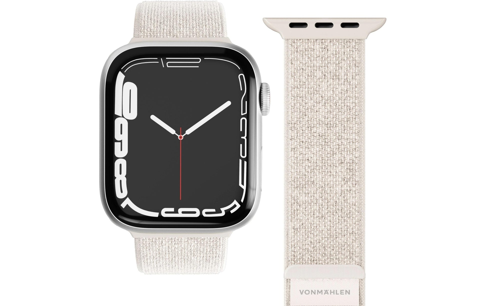 Vonmählen Fitness Loop 2 – Armband – für Apple Watch (diverse Grössen), Creme, Nylon