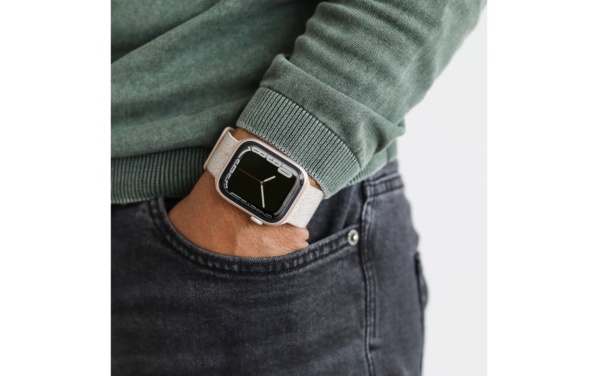 Vonmählen Fitness Loop 2 – Armband – für Apple Watch (diverse Grössen), Creme, Nylon
