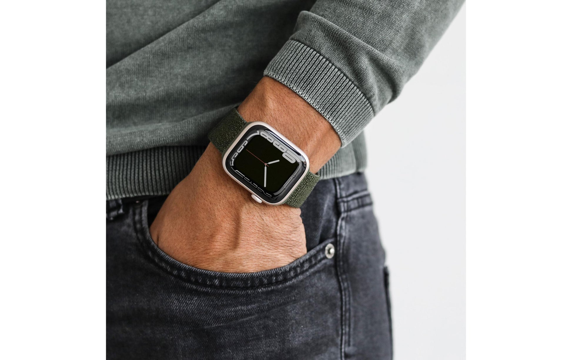 Vonmählen Fitness Loop 2 – Olive, für Apple Watch 40/41/42 mm