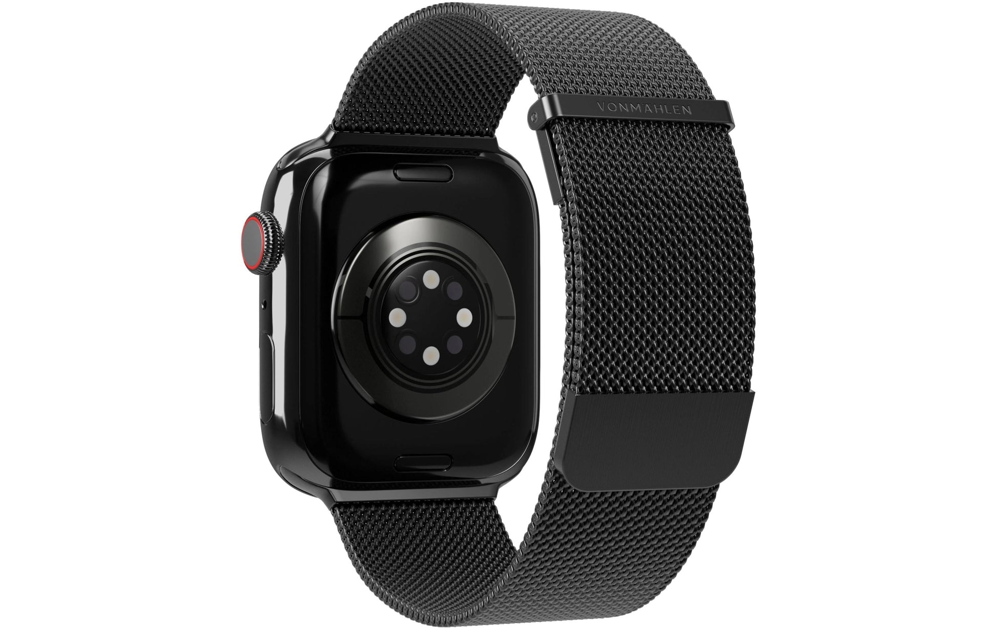 Vonmählen Milanese Loop 2 – Edelstahl Schwarz, für Apple Watch 44–49 mm