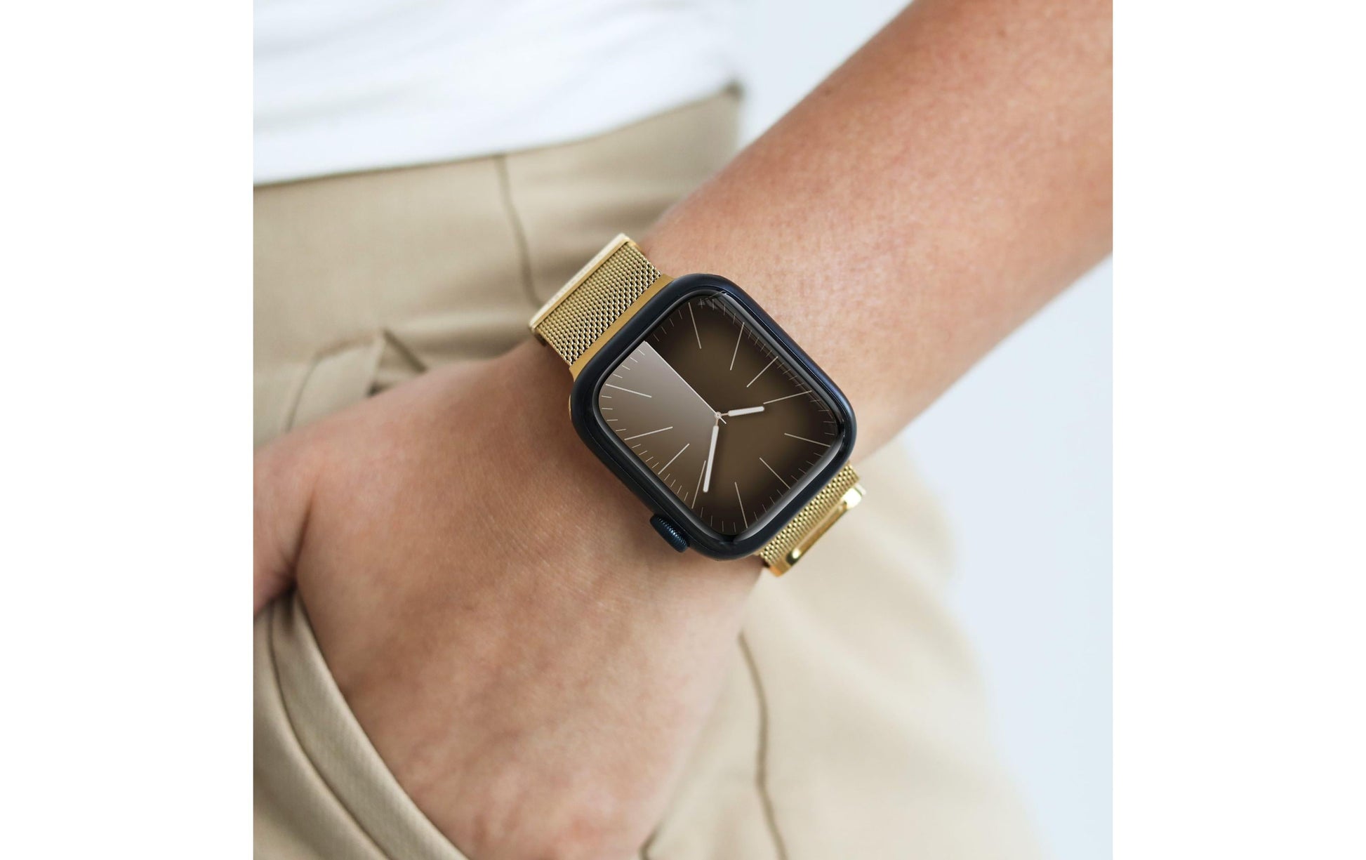 Vonmählen Milanese Loop 2 – Armband – für Apple Watch (diverse Grössen), Gold, Edelstahl