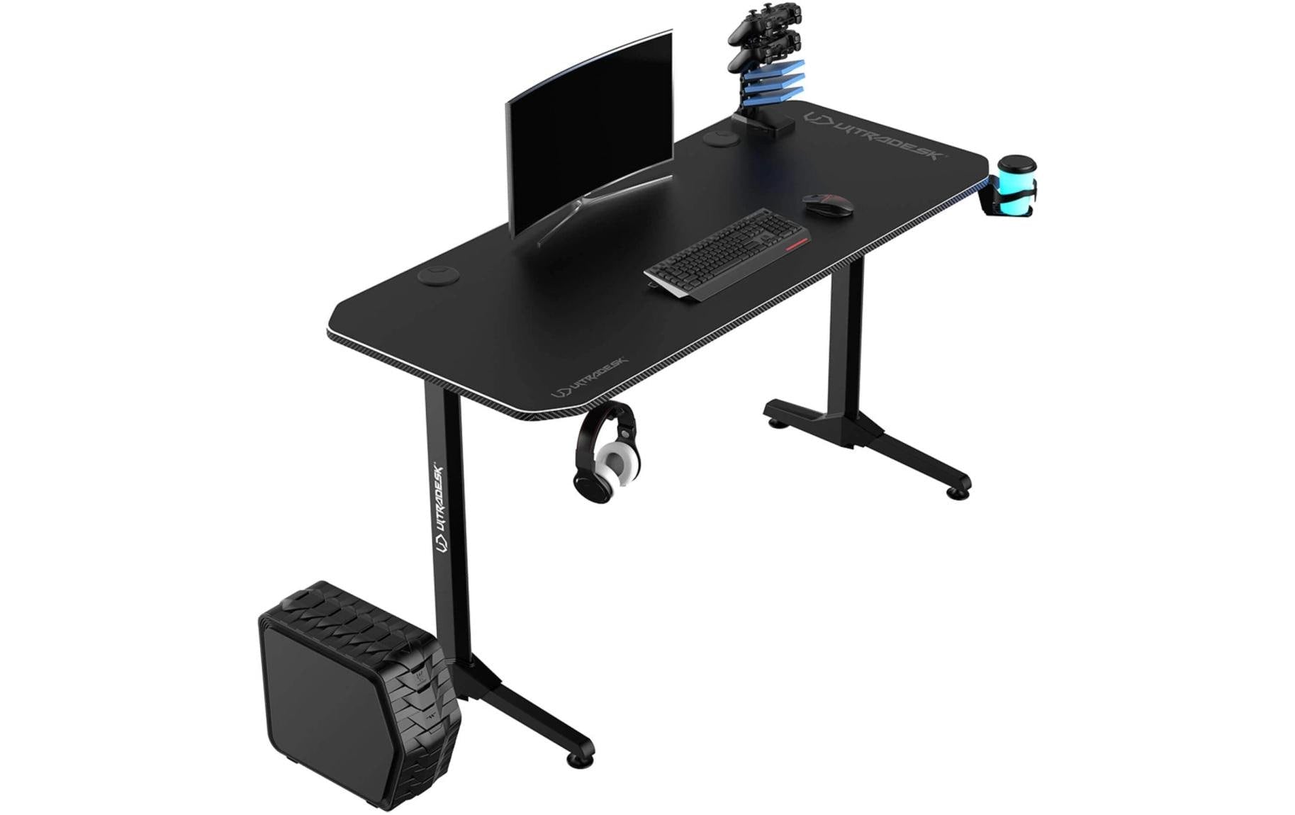 Ultradesk Frag V3 – Computertisch 1'400×600×760 mm, bis 90 kg, schwarz