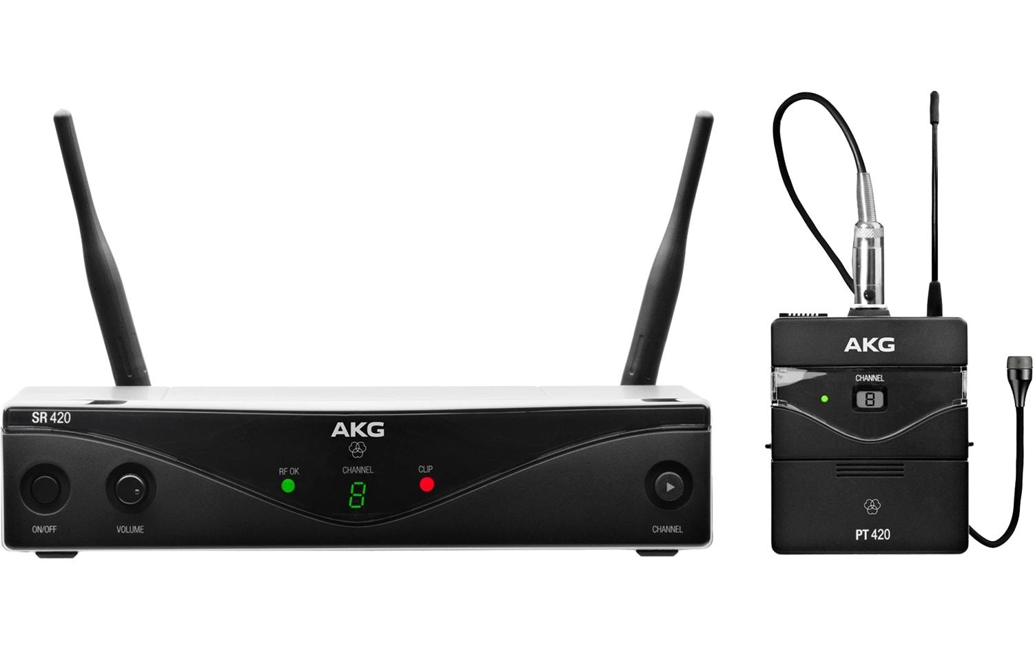 AKG WMS420 – Lavaliermikrofon – Mini-XLR, XLR, Kabellos, Niere, 530–559 MHz