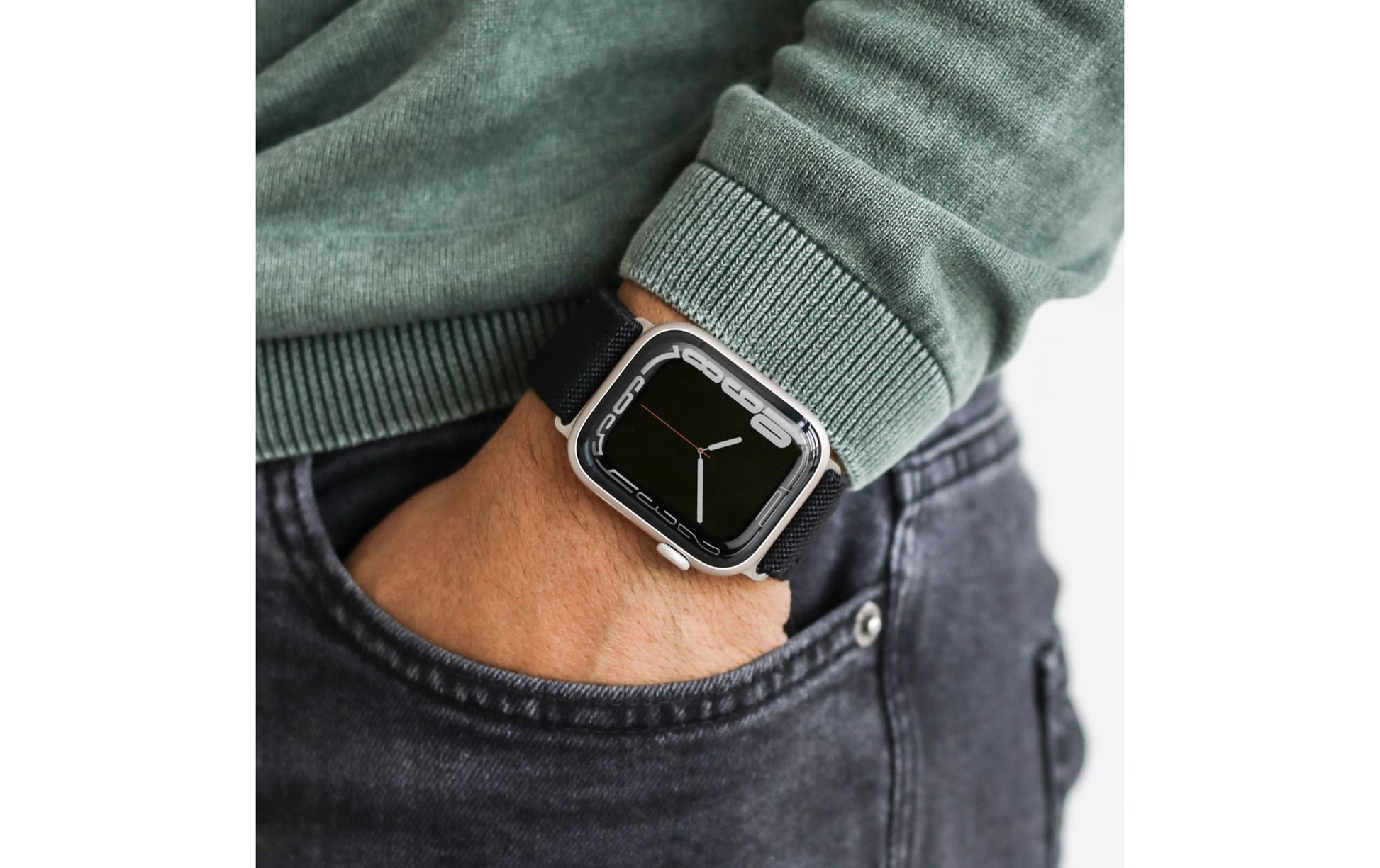 Vonmählen Classic Nylon Loop – Schwarz, für Apple Watch