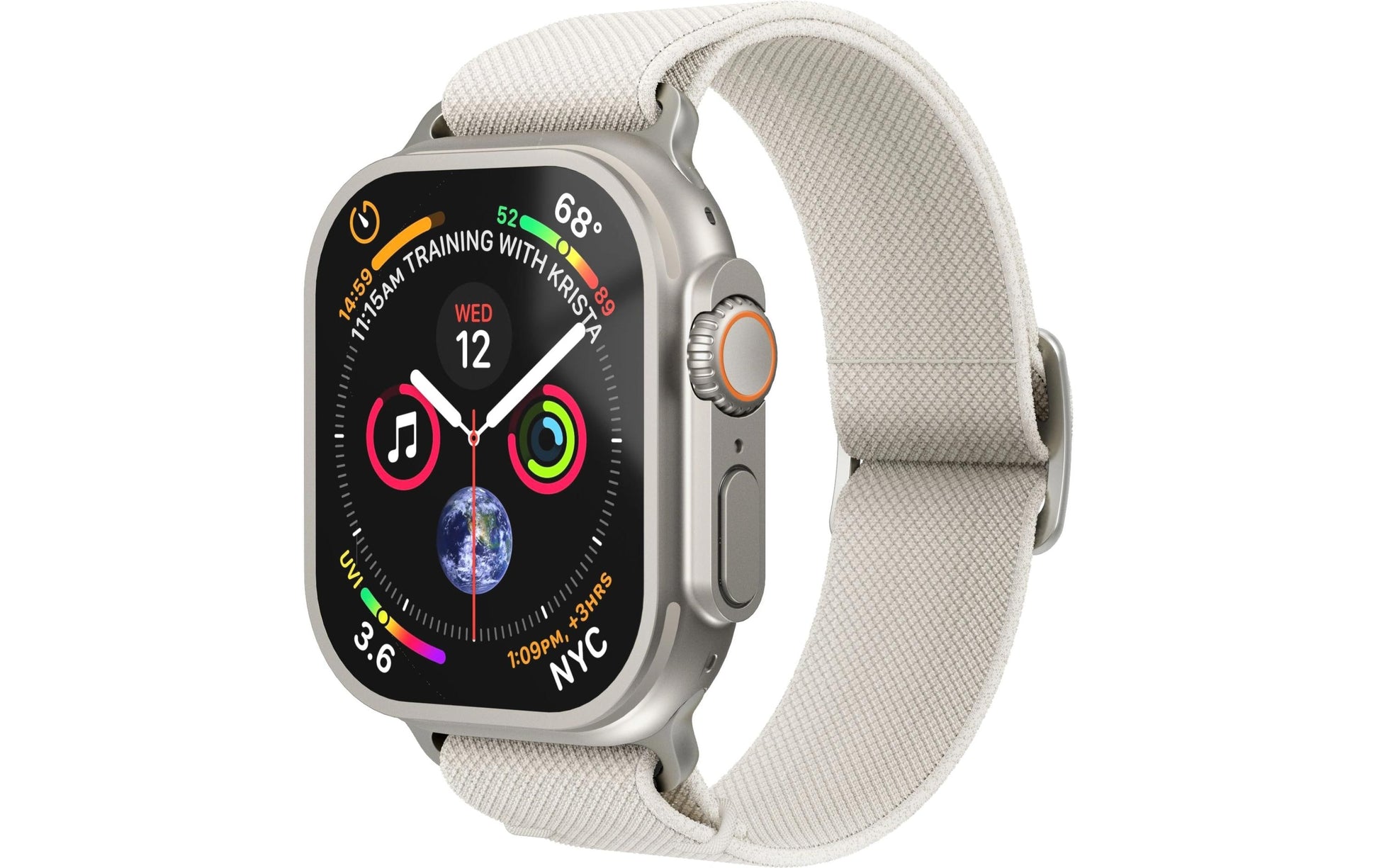 Vonmählen Classic Nylon Loop – Creme, für Apple Watch 40/41/42 mm