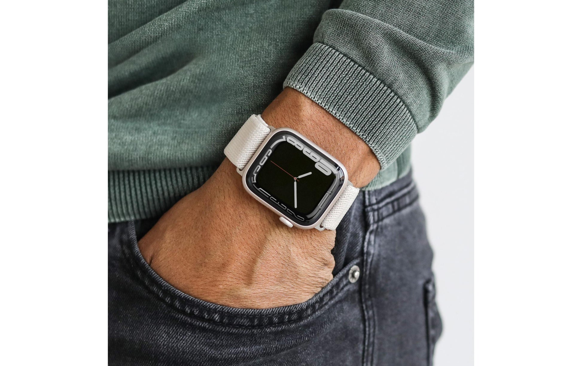 Vonmählen Classic Nylon Loop – Creme, für Apple Watch 40/41/42 mm