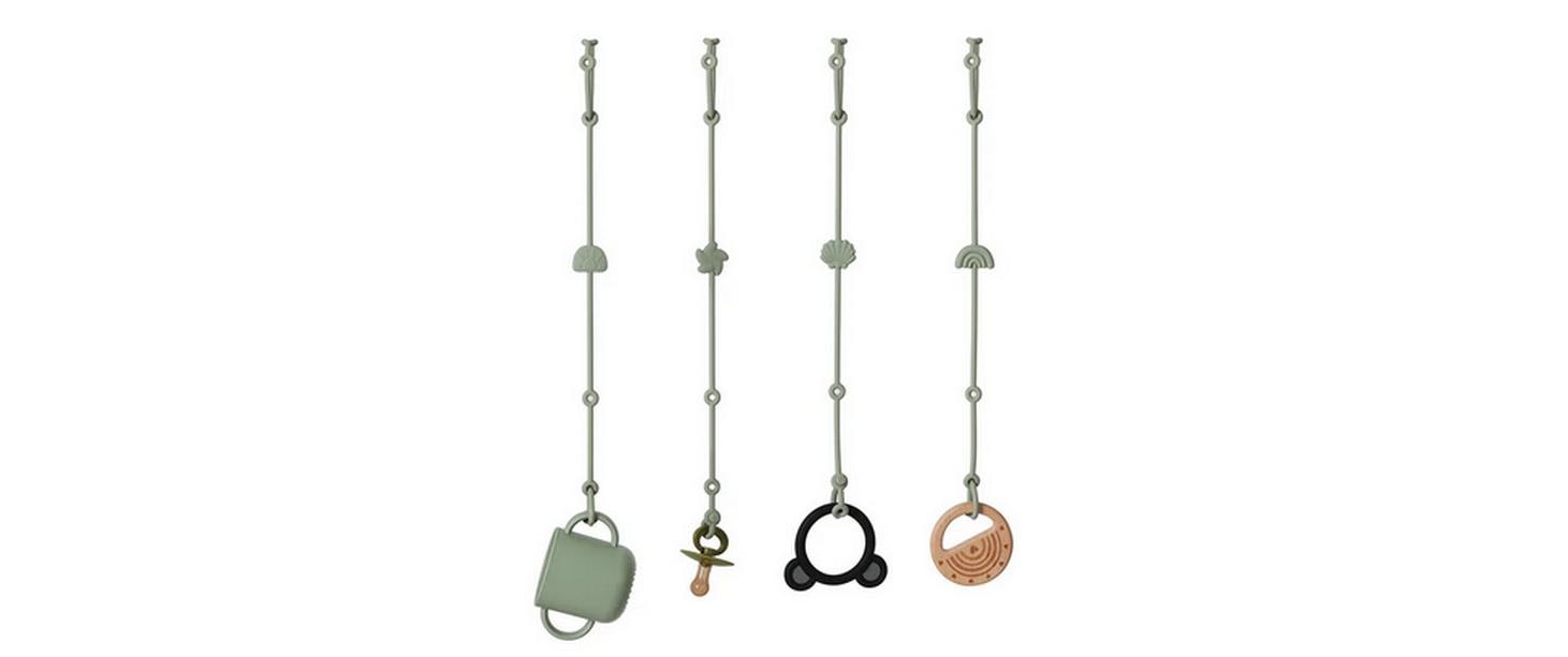 Little Bear Silikon-Kinderwagenkette – für Kinderwagen – 510 mm – Grün