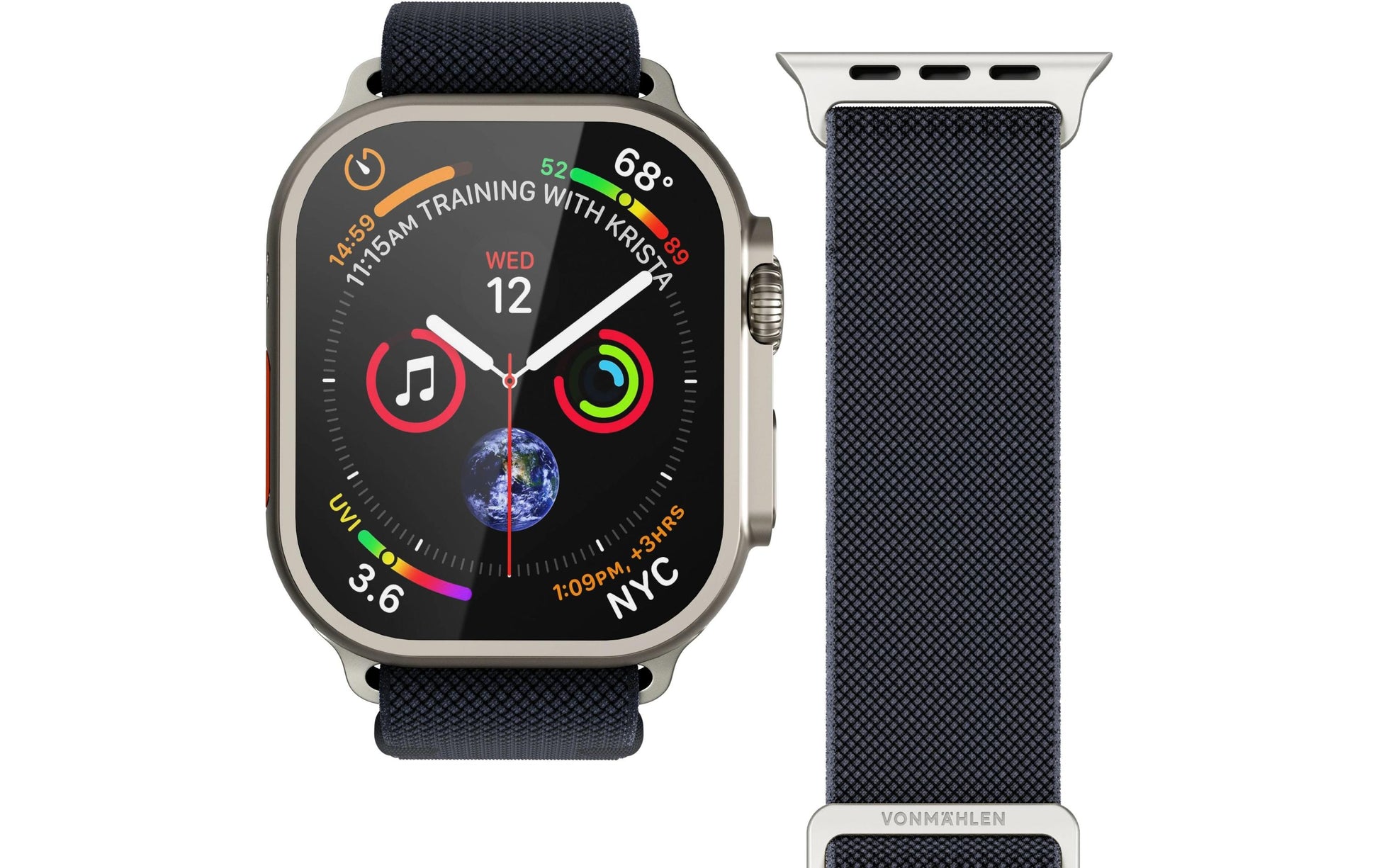 Vonmählen Classic Nylon Loop, Navy, für Apple Watch