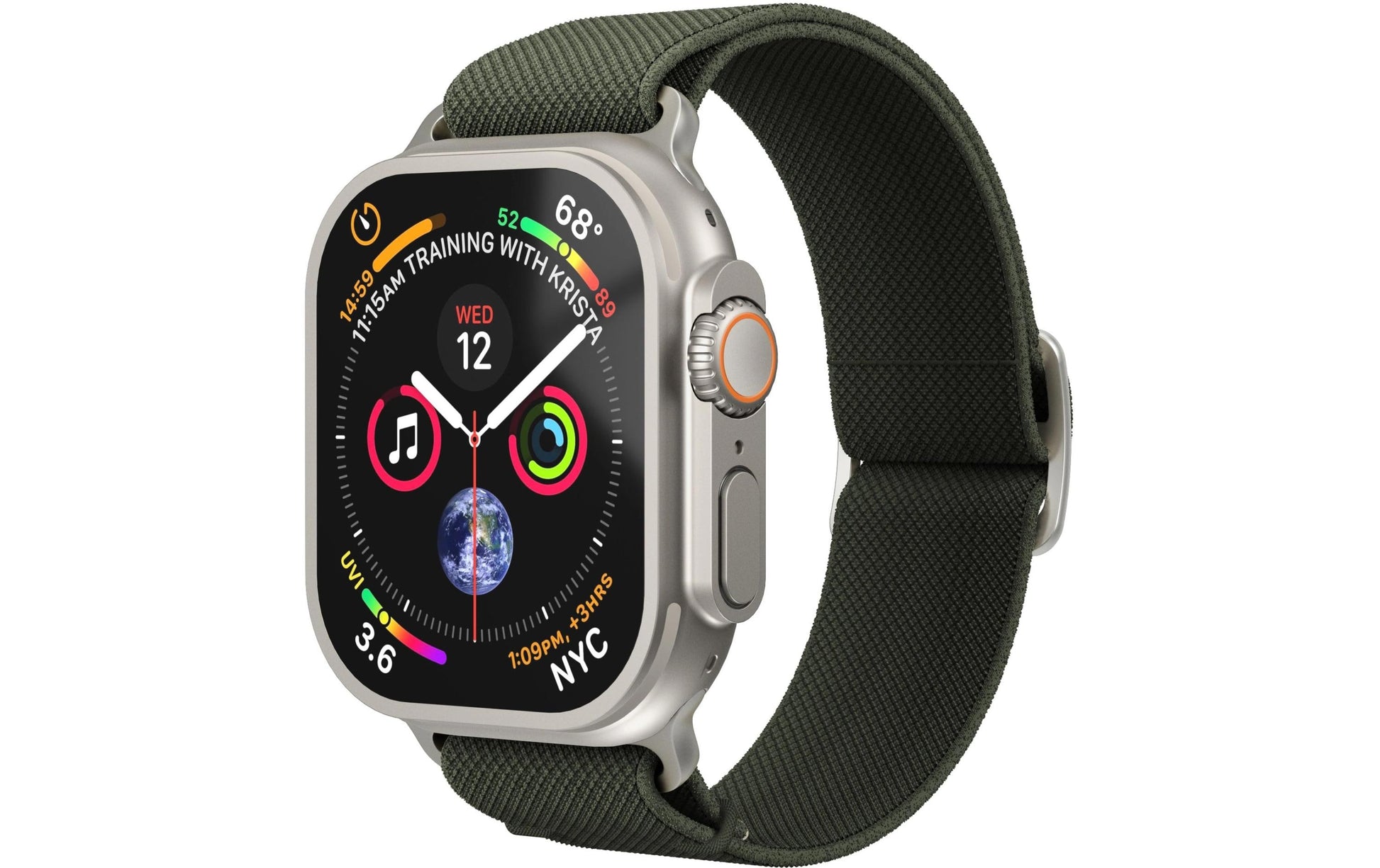 Vonmählen Classic Nylon Loop – Nylon Loop, Olive, für Apple Watch