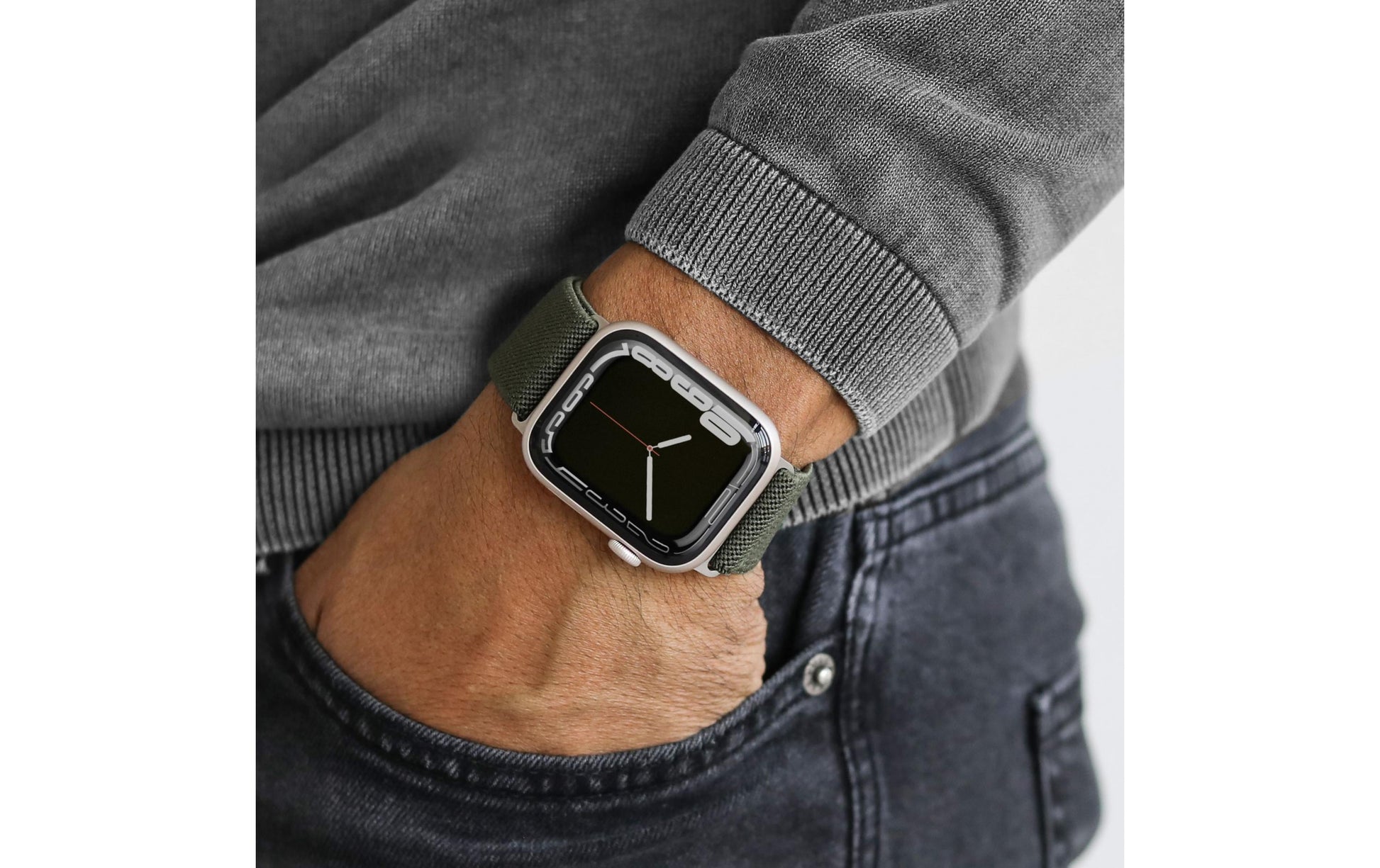 Vonmählen Classic Nylon Loop – Nylon Loop, Olive, für Apple Watch
