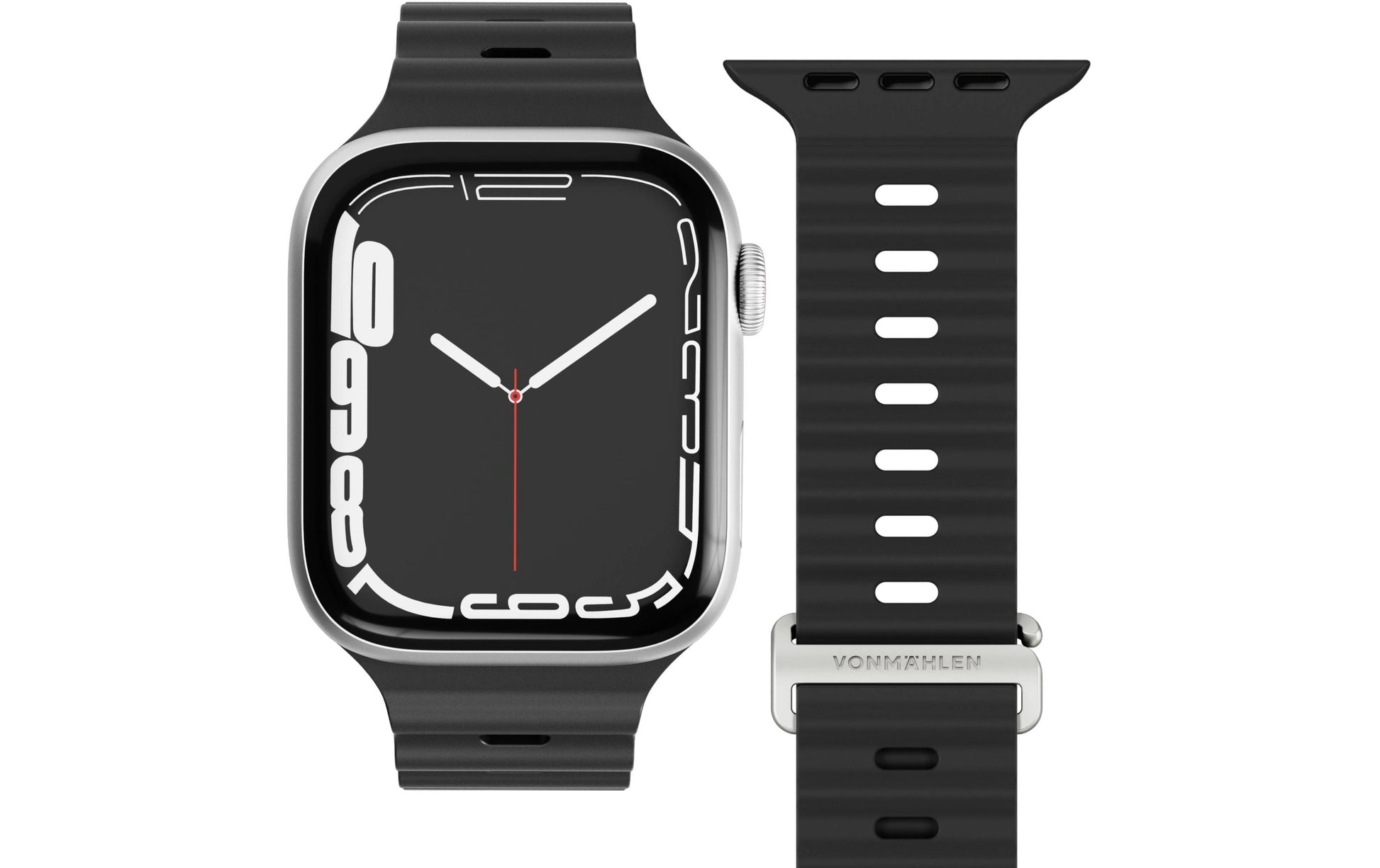 Vonmählen Wave Band 2 – Sportarmband, Schwarz, für Apple Watch
