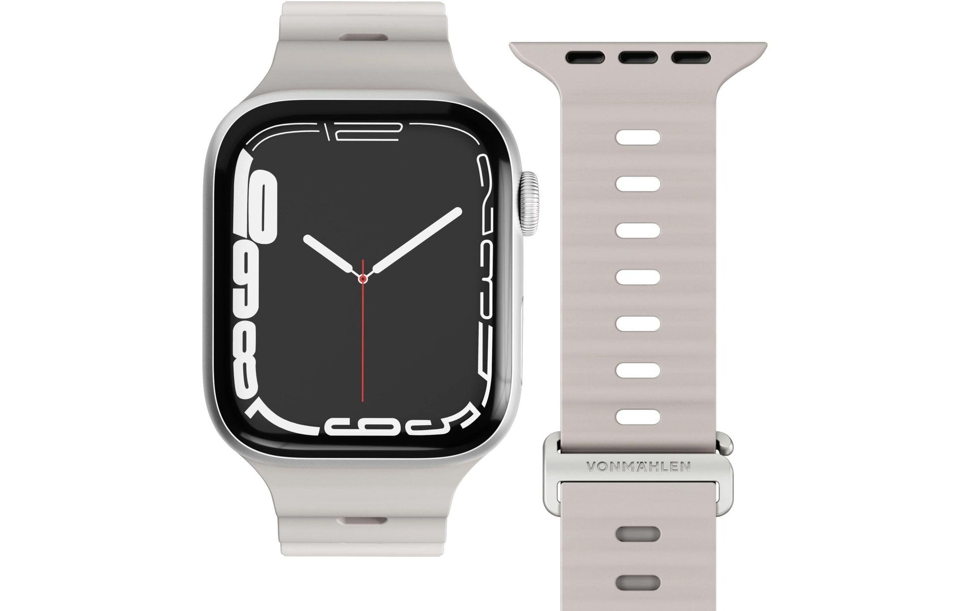 Vonmählen Wave Band 2 – Silikon, Cremefarben, für Apple Watch 40/41/42 mm