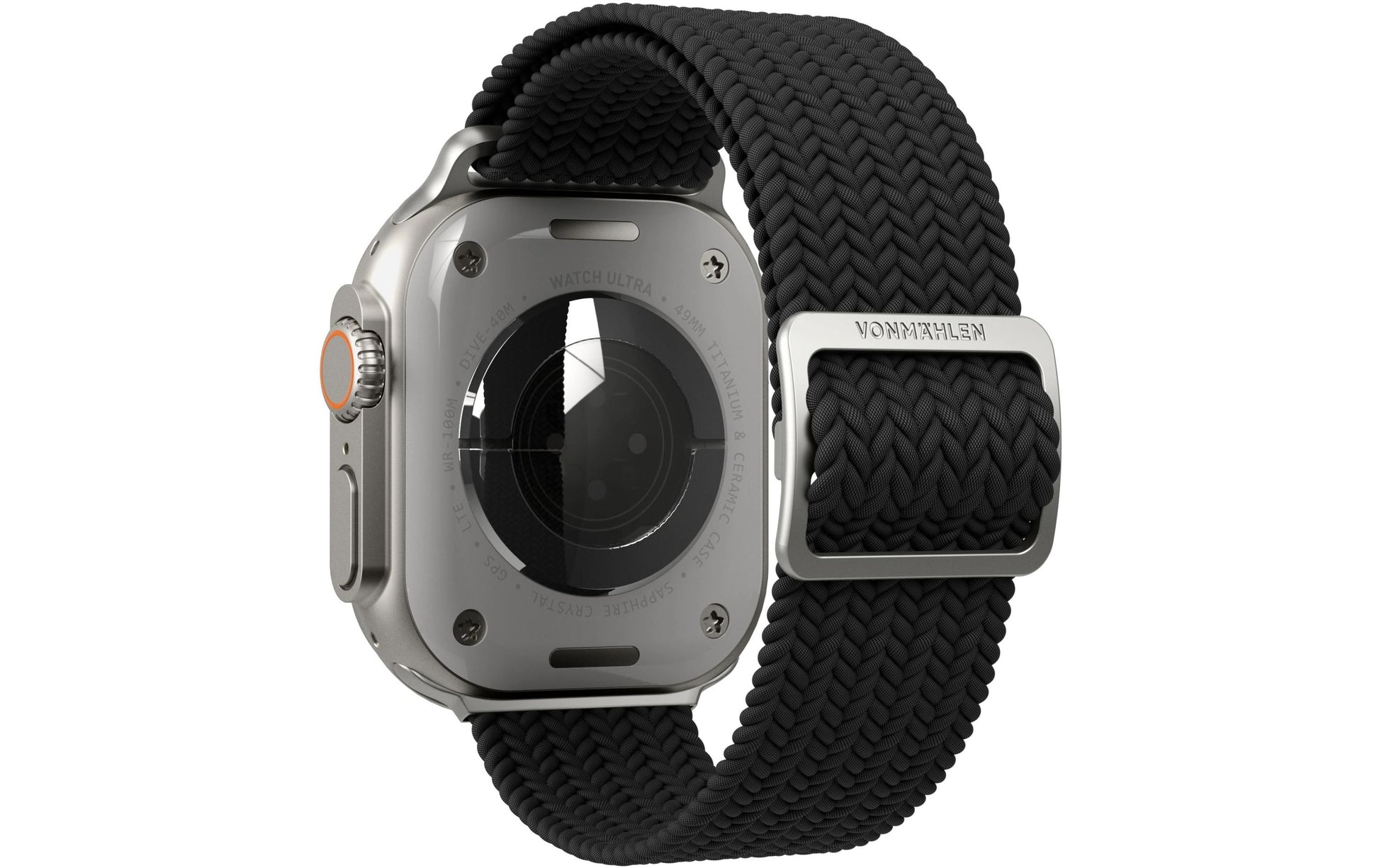 Vonmählen Woven Loop – Schwarz, für Apple Watch 40/41/42 mm