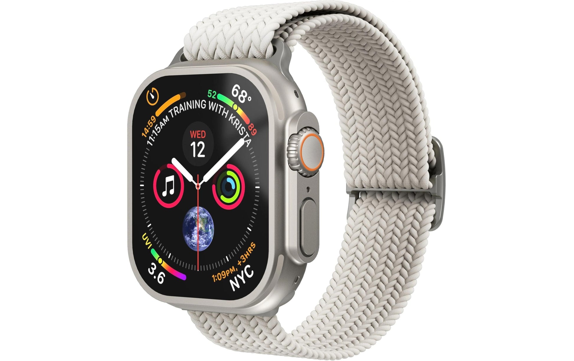 Vonmählen Woven Loop – Armband – für Apple Watch (diverse Grössen), Creme, Nylon